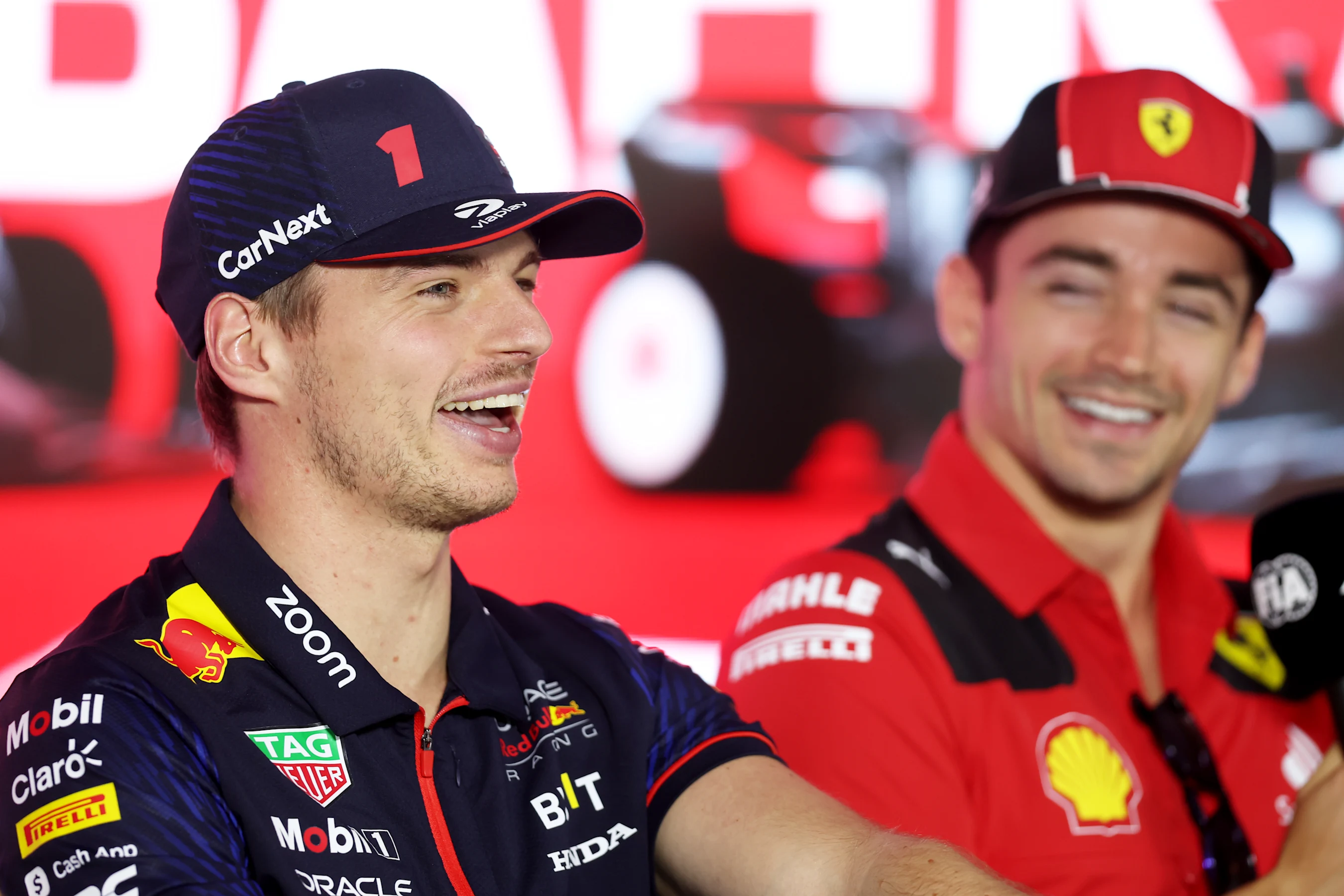 BAHRAIN, BAHRAIN - MARCH 02: Max Verstappen of the Netherlands and Oracle Red Bull Racing attends