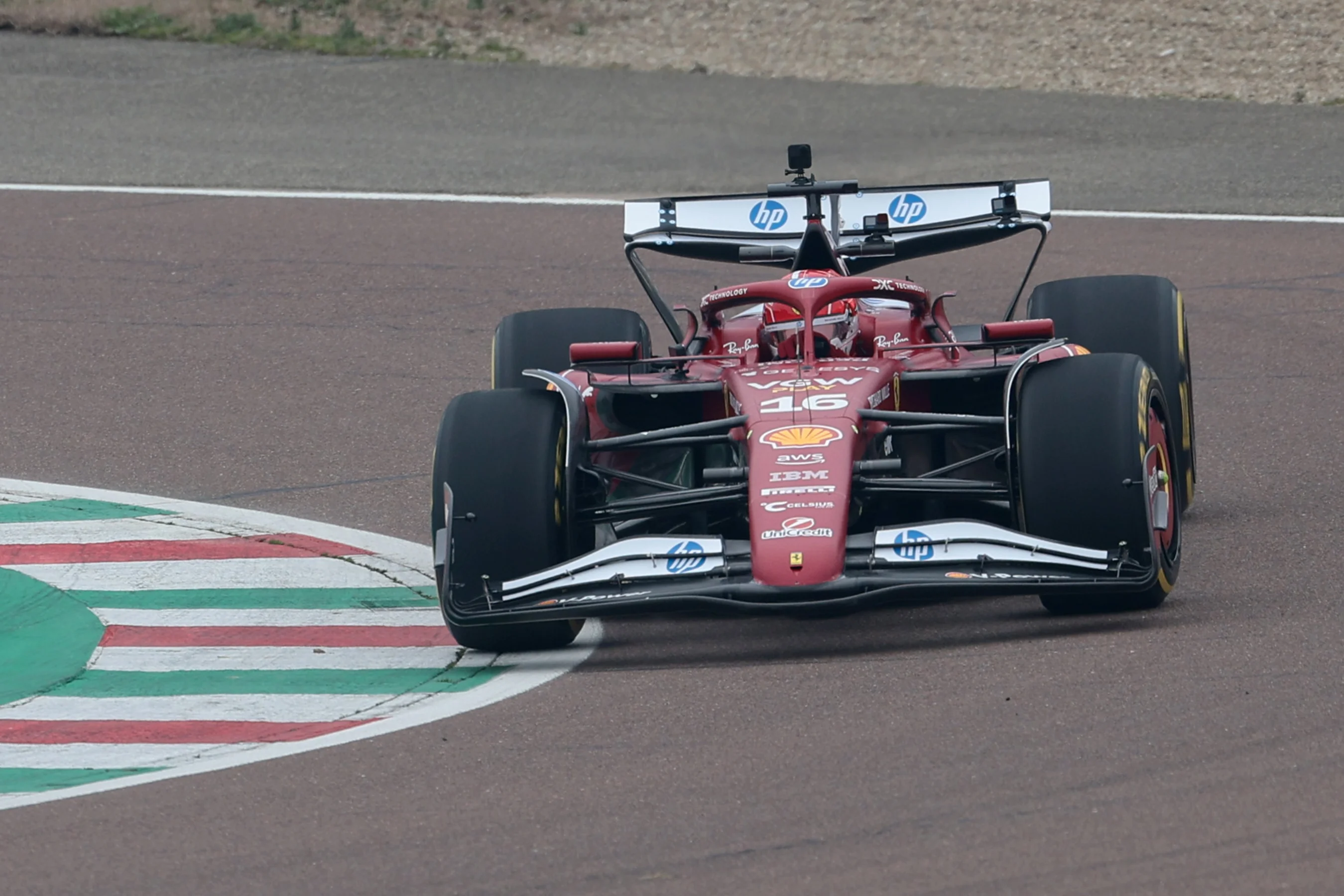 FIORANO MODENESE, ITALY - FEBRUARY 19: Charles Leclerc of Monaco driving the (16) Scuderia Ferrari