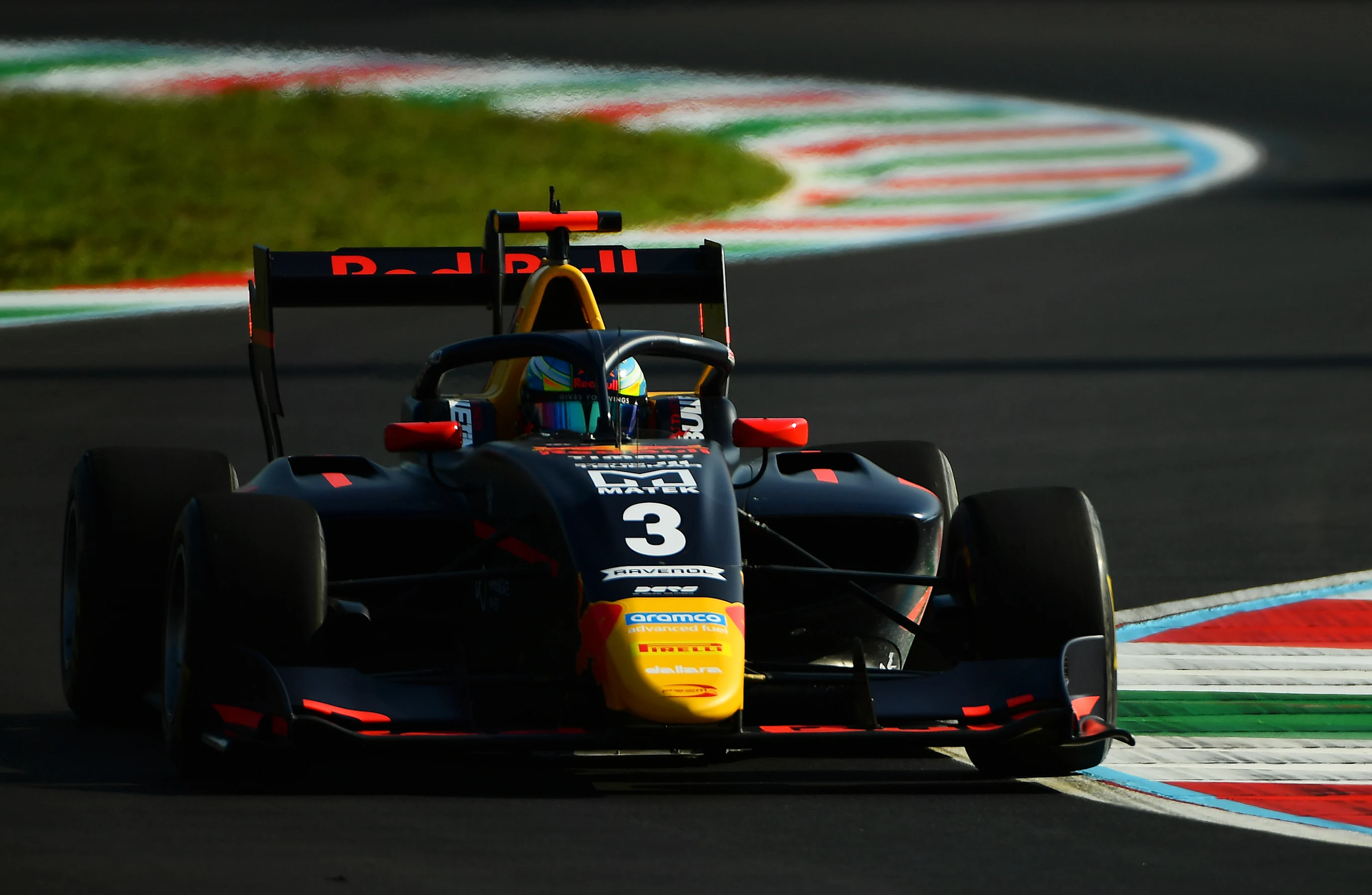 MONZA, ITALY - AUGUST 30: Arvid Lindblad of Great Britain and PREMA Racing (3) drives on track