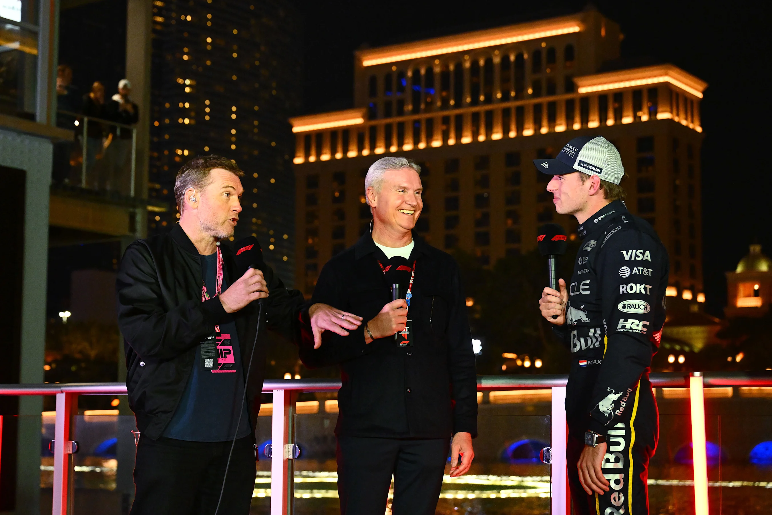 LAS VEGAS, NEVADA - NOVEMBER 22: Race winner Max Verstappen of the Netherlands and Oracle Red Bull