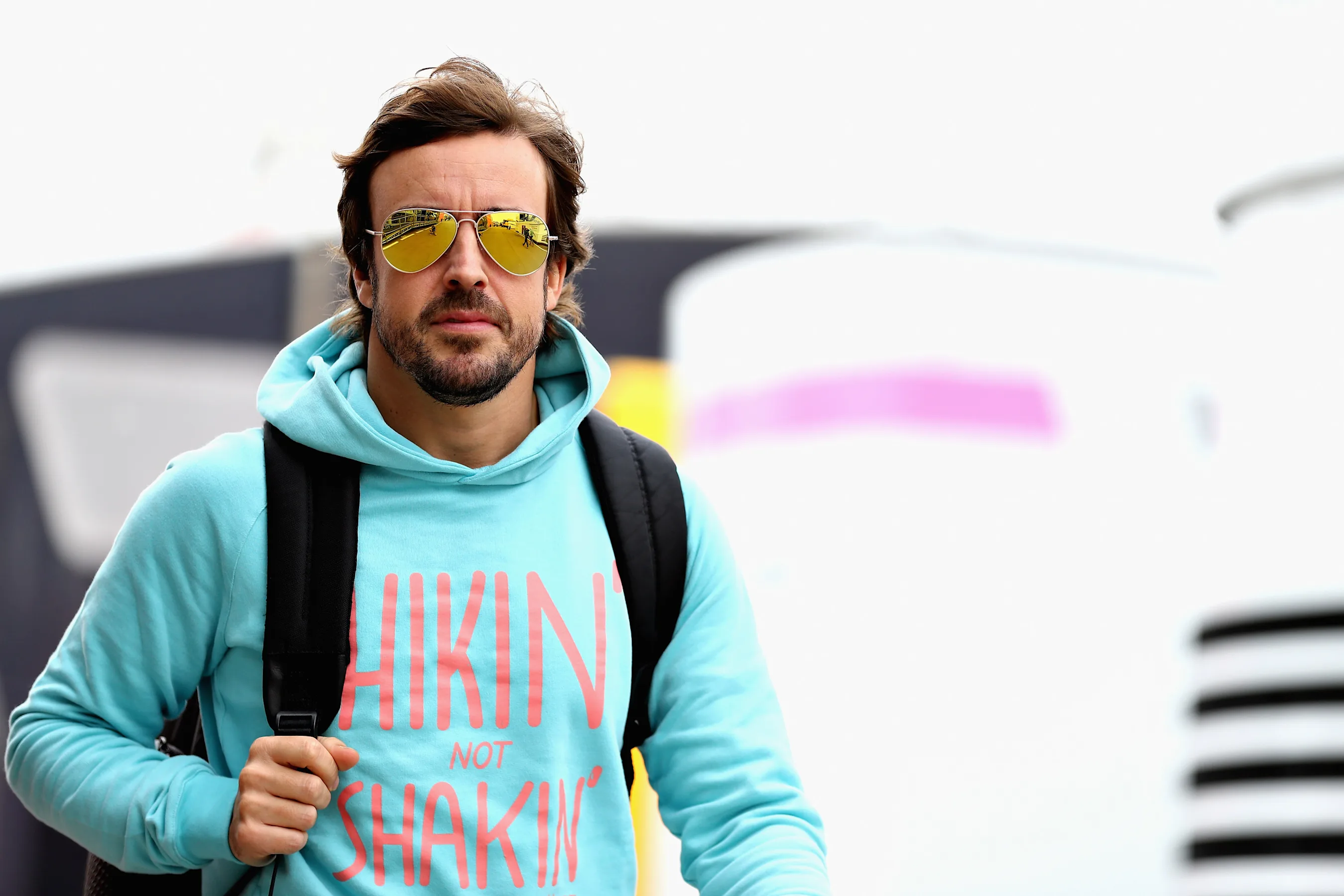 MONTMELO, SPAIN - MAY 10:  Fernando Alonso of Spain and McLaren F1 walks in the Paddock during