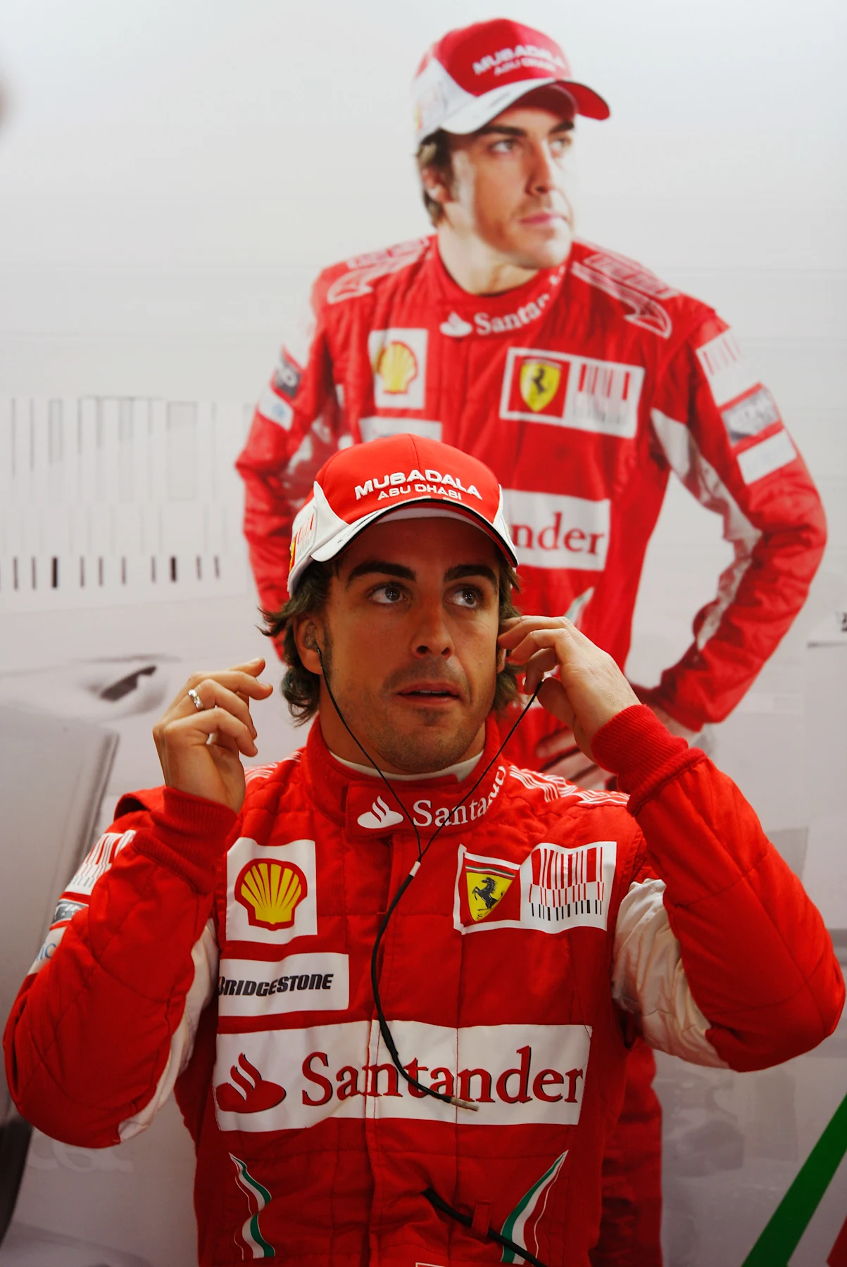 MELBOURNE, AUSTRALIA - MARCH 27:  Fernando Alonso of Spain and Ferrari prepares to drive during