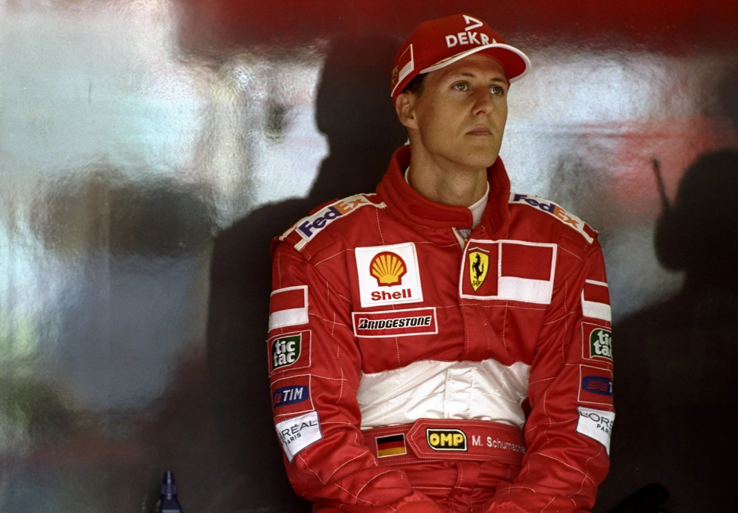 11 Jul 1999: Ferrari's Michael Schumacher before the British Grand Prix at Silverstone in
