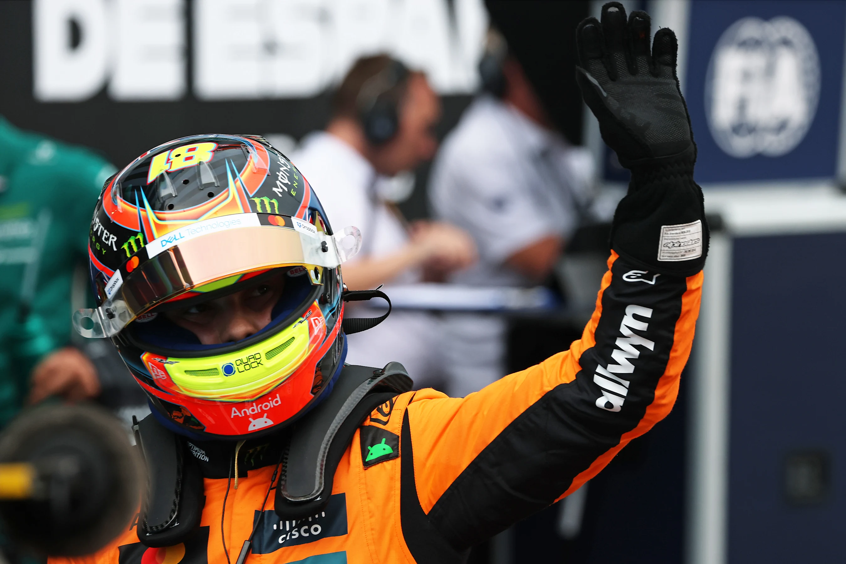 BARCELONA, SPAIN - MAY 31: Pole position qualifier Oscar Piastri of Australia and McLaren
