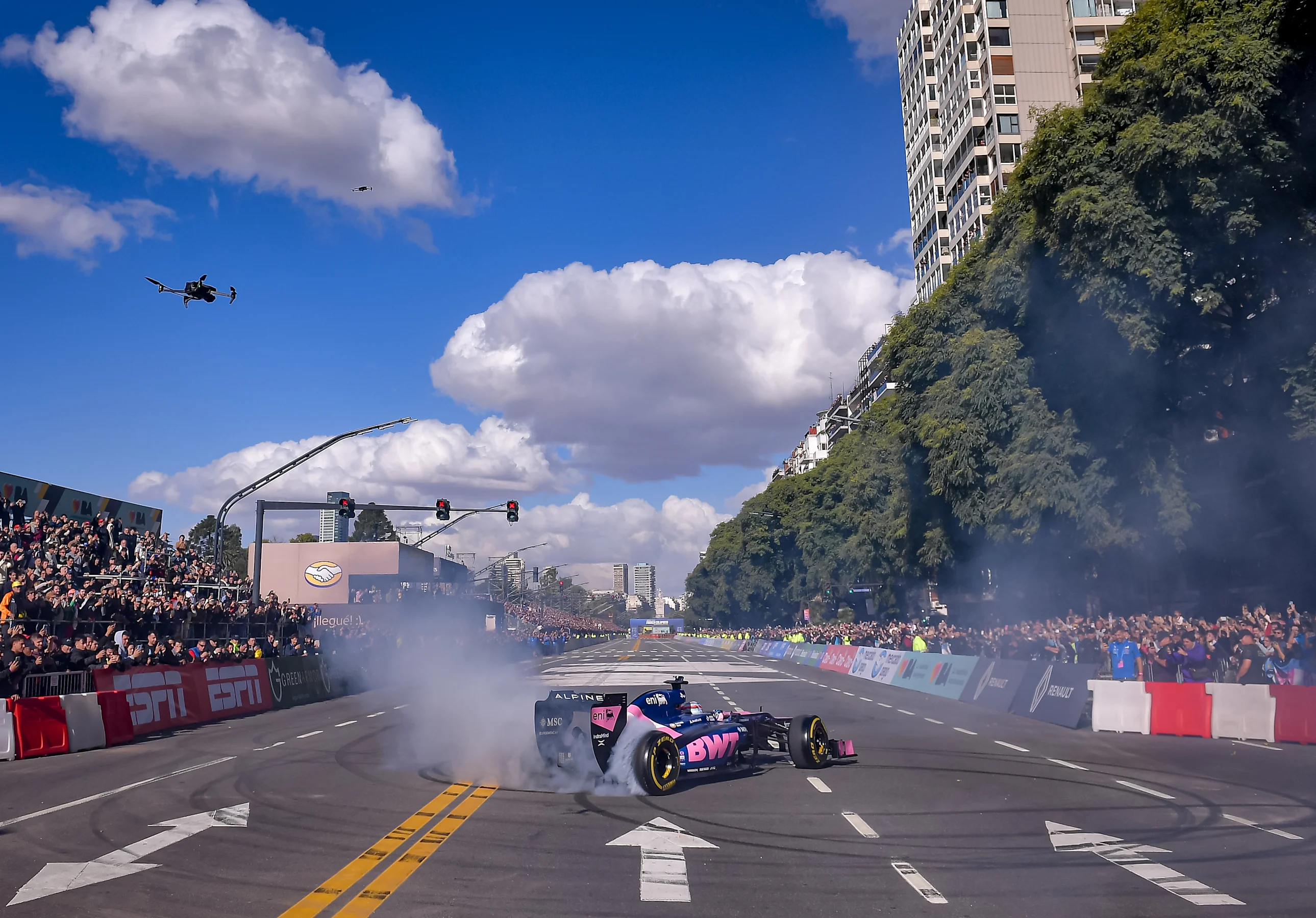 BUENOS AIRES, ARGENTINA - APRIL 26: Franco Colapinto of BWT Alpine Formula One Team drives on track