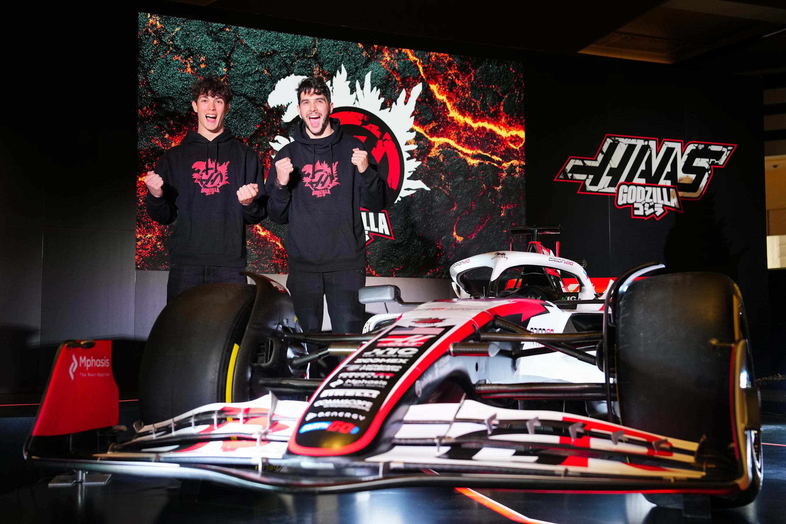 TOKYO, JAPAN - MARCH 24: Oliver Bearman of Great Britain and Haas F1 and Esteban Ocon of France and