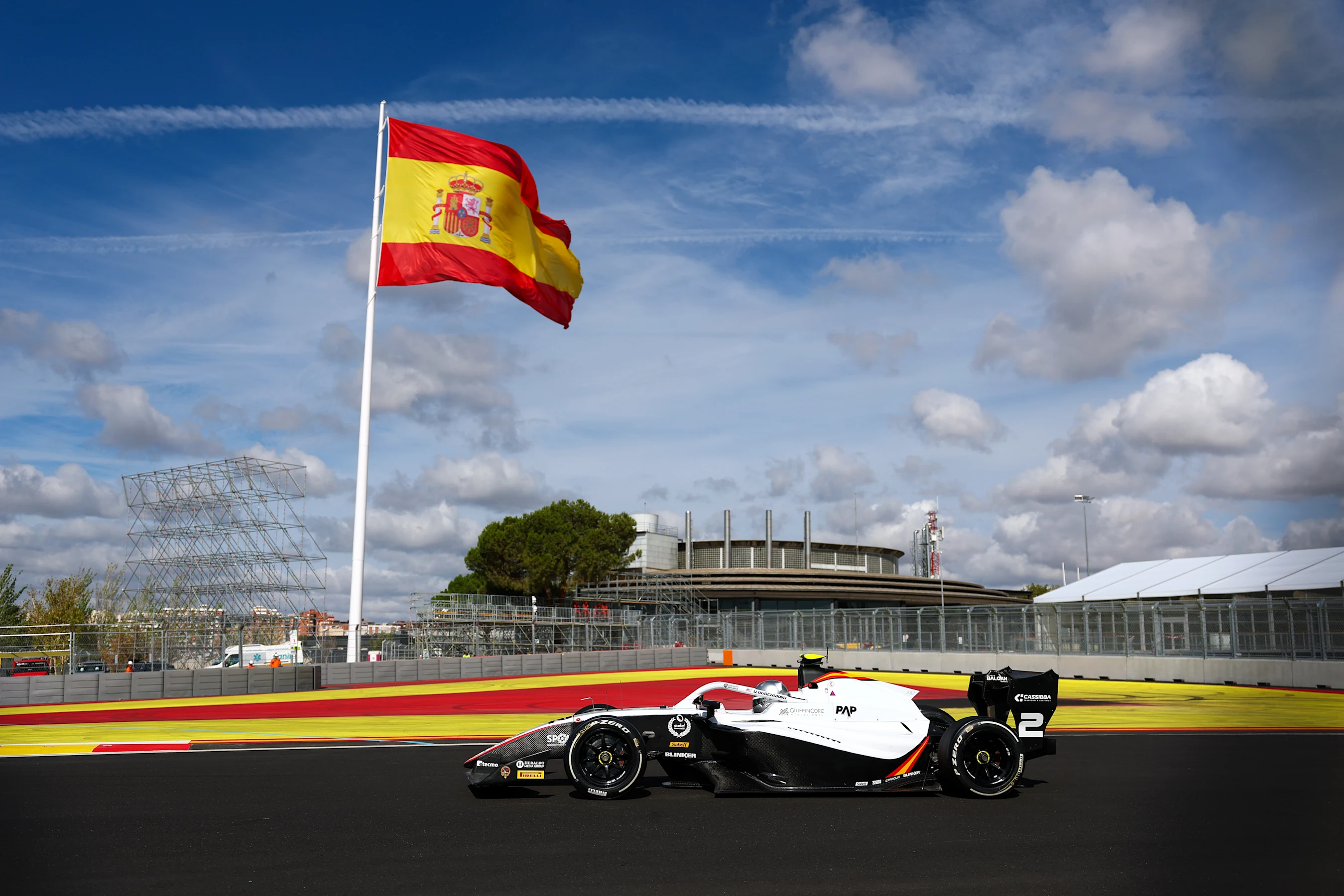MADRID, SPAIN - AUGUST 25: Ugo Ugochukwu of United States and Campos Racing (2) drives on track