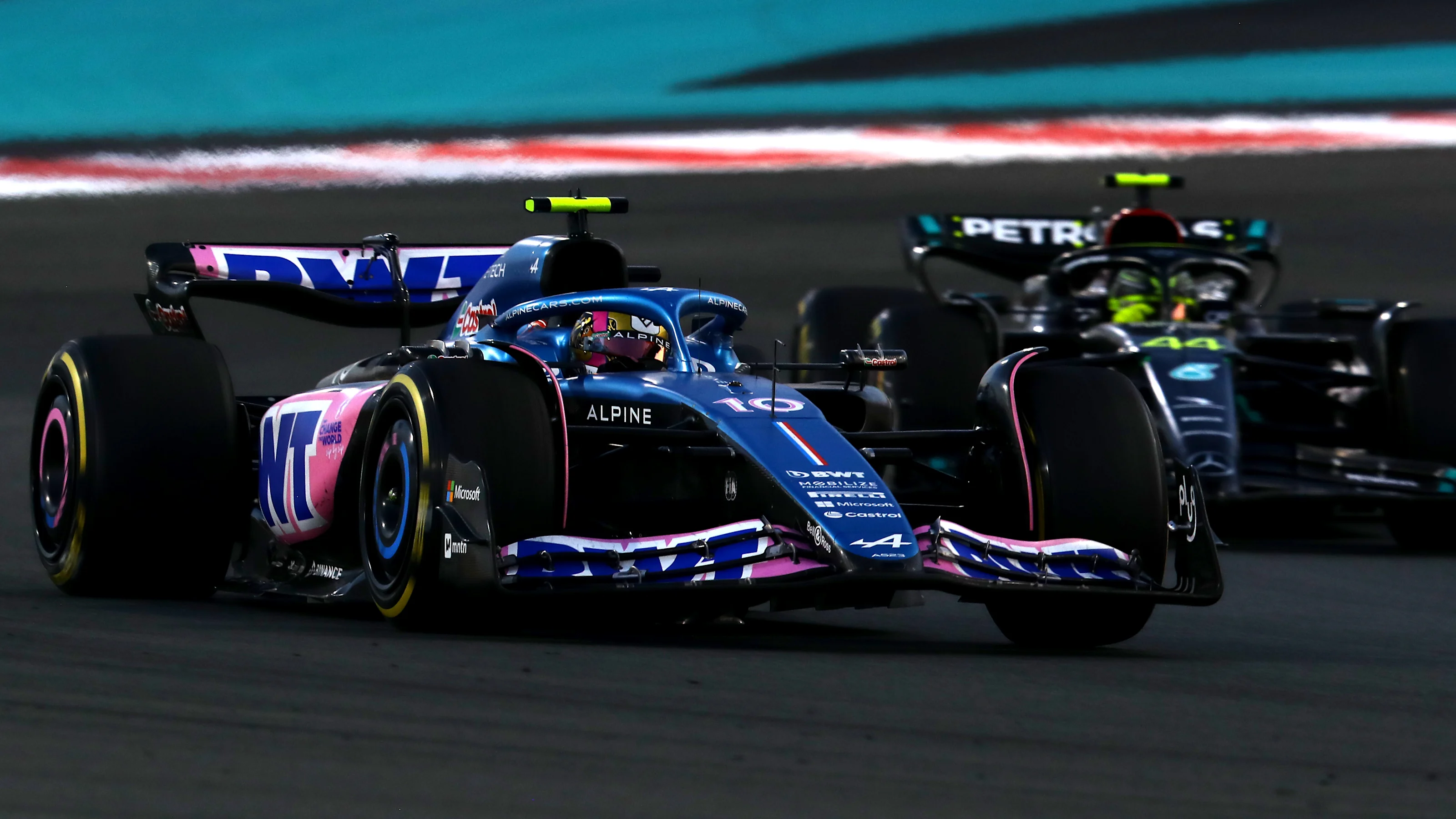ABU DHABI, UNITED ARAB EMIRATES - NOVEMBER 26: Pierre Gasly of France driving the (10) Alpine F1