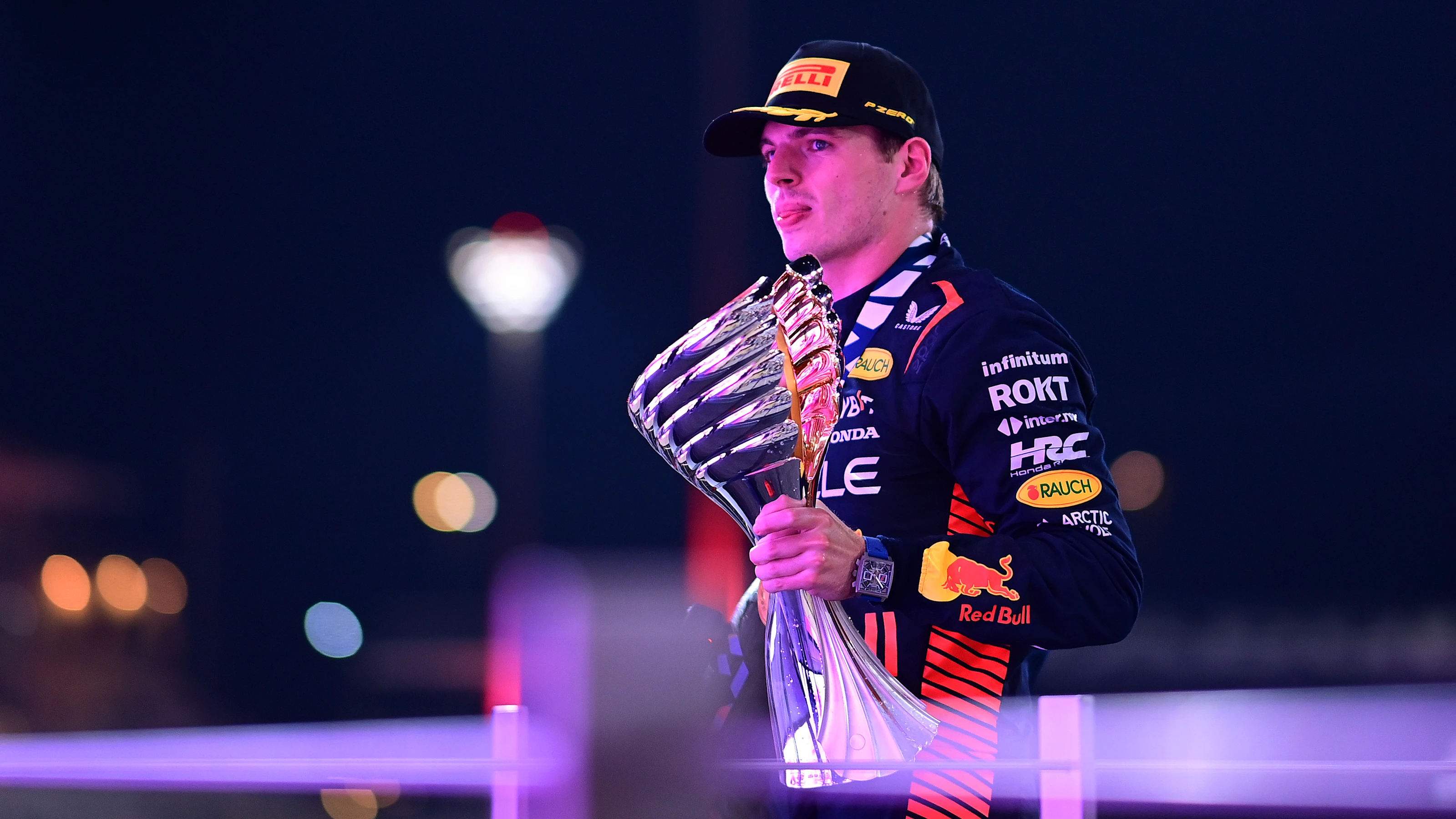 ABU DHABI, UNITED ARAB EMIRATES - NOVEMBER 26: Race winner Max Verstappen of the Netherlands and