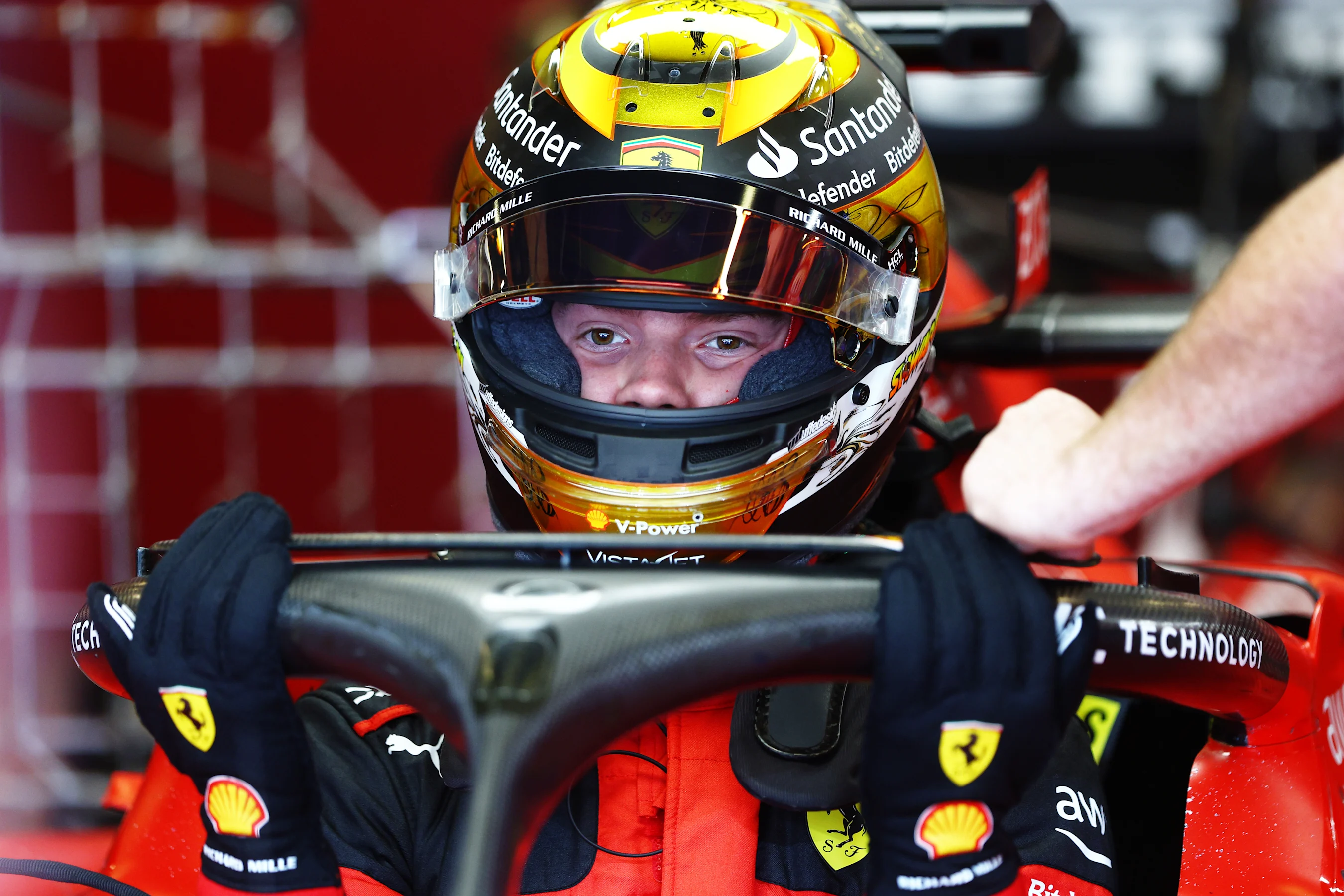 ABU DHABI, UNITED ARAB EMIRATES - NOVEMBER 24: Robert Shwartzman of Israel and Ferrari prepares to