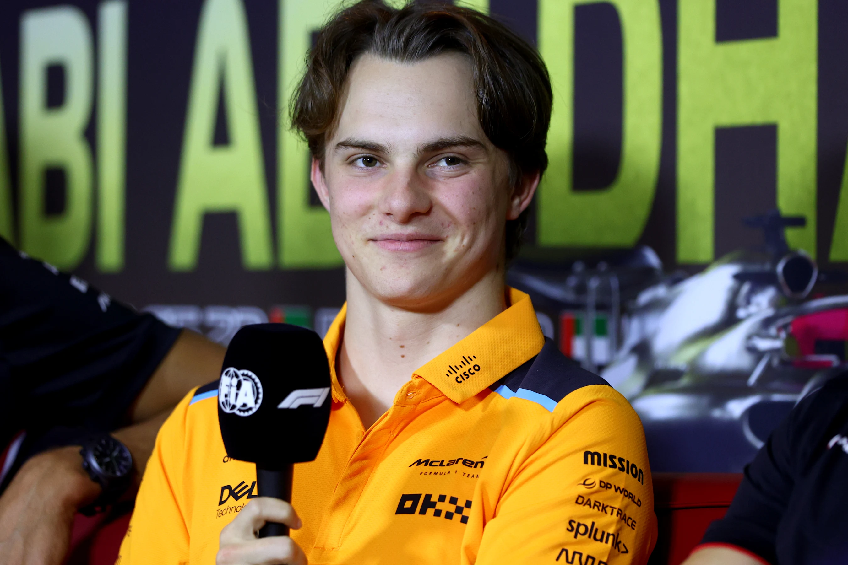 ABU DHABI, UNITED ARAB EMIRATES - NOVEMBER 23: Oscar Piastri of Australia and McLaren attends the