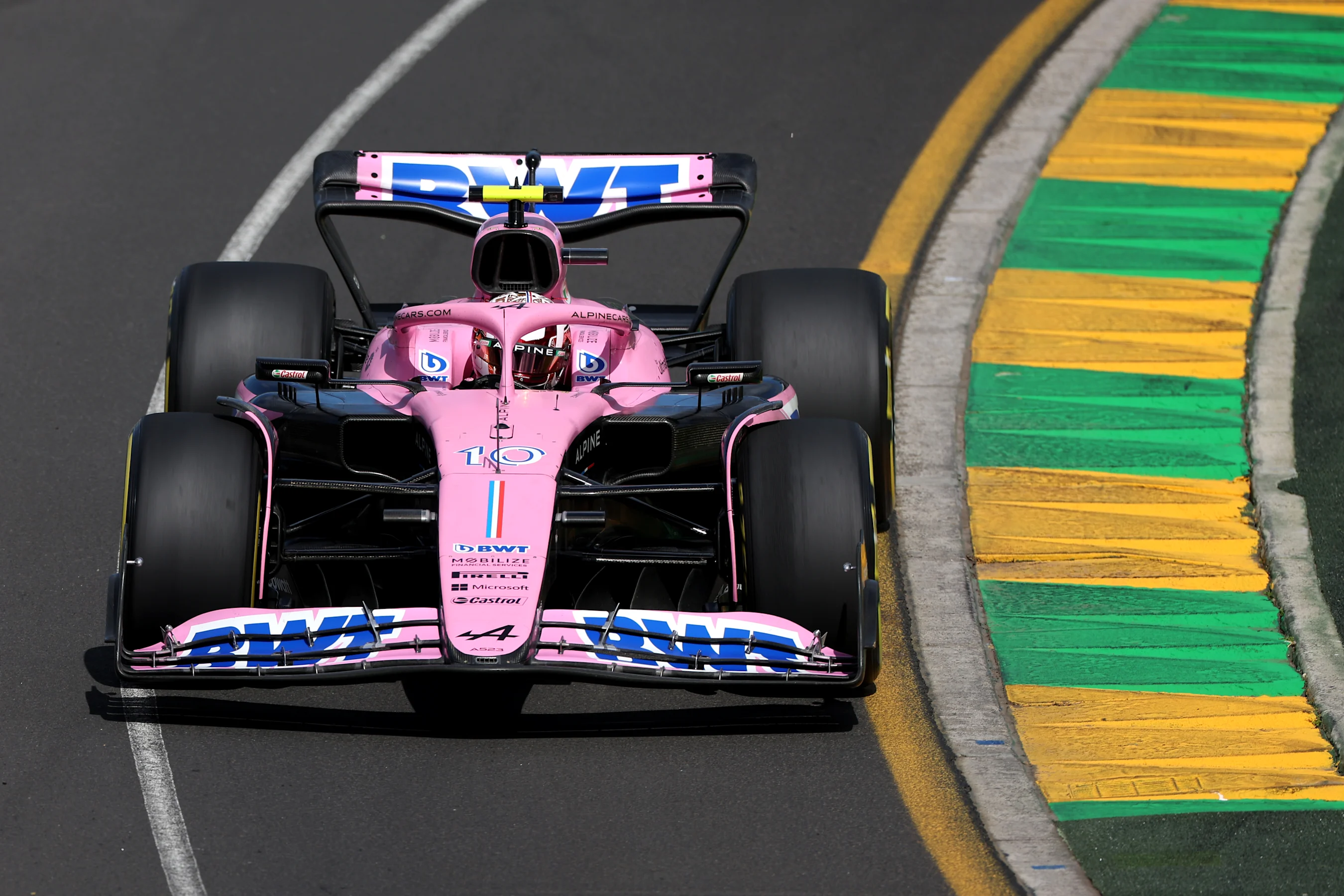 MELBOURNE, AUSTRALIA - MARCH 31: Pierre Gasly of France driving the (10) Alpine F1 A523 Renault in