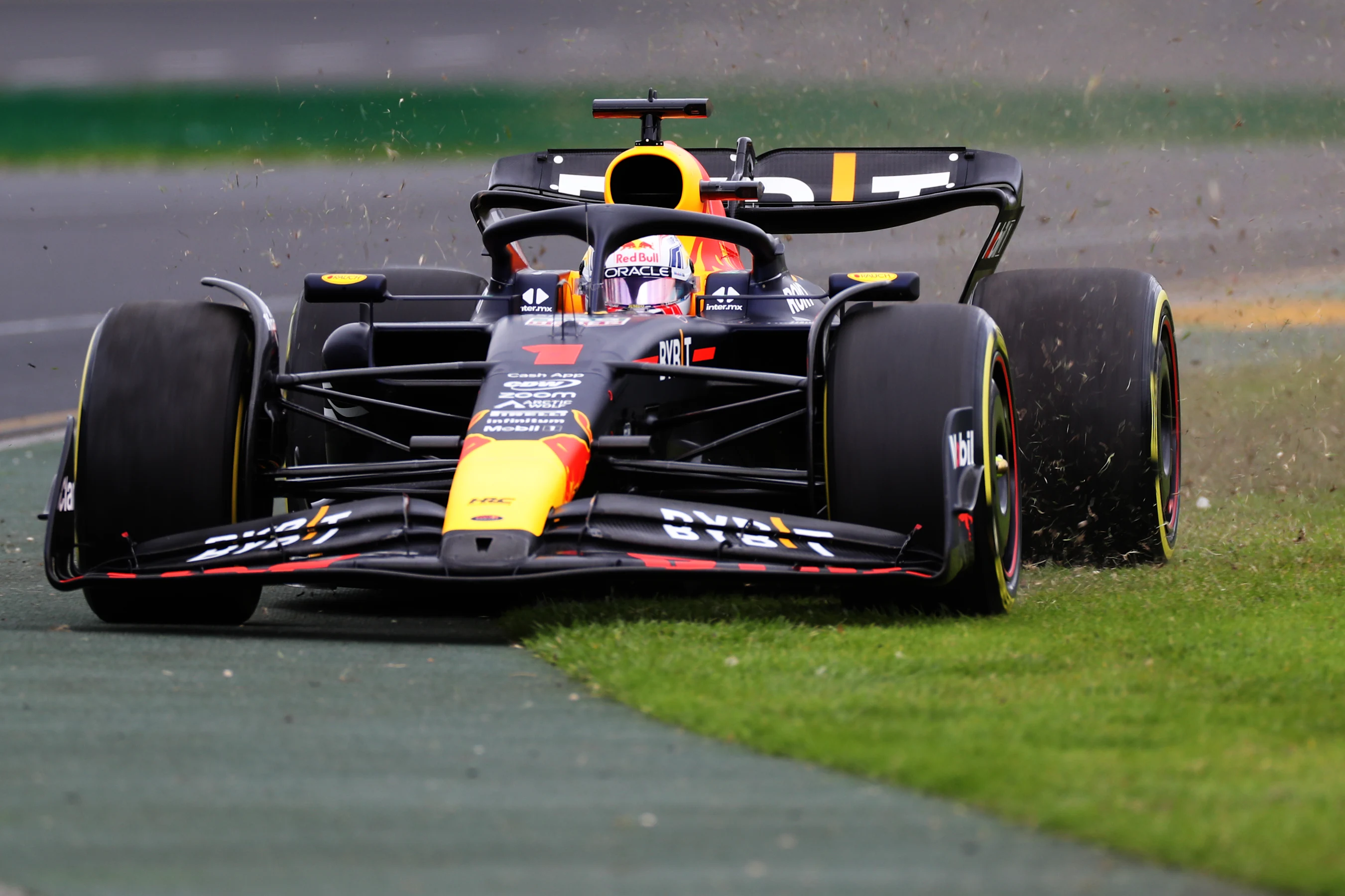 MELBOURNE, AUSTRALIA - MARCH 31: Max Verstappen of the Netherlands driving the (1) Oracle Red Bull