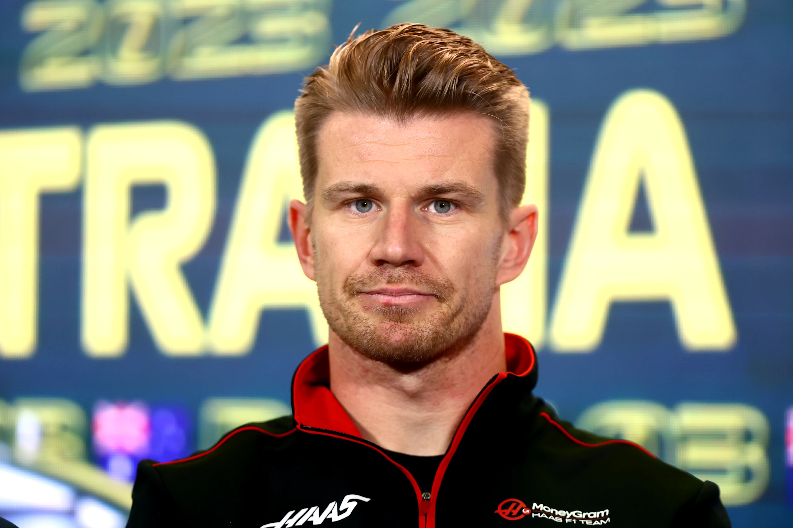 MELBOURNE, AUSTRALIA - MARCH 30: Nico Hulkenberg of Germany and Haas F1 attends the Drivers Press