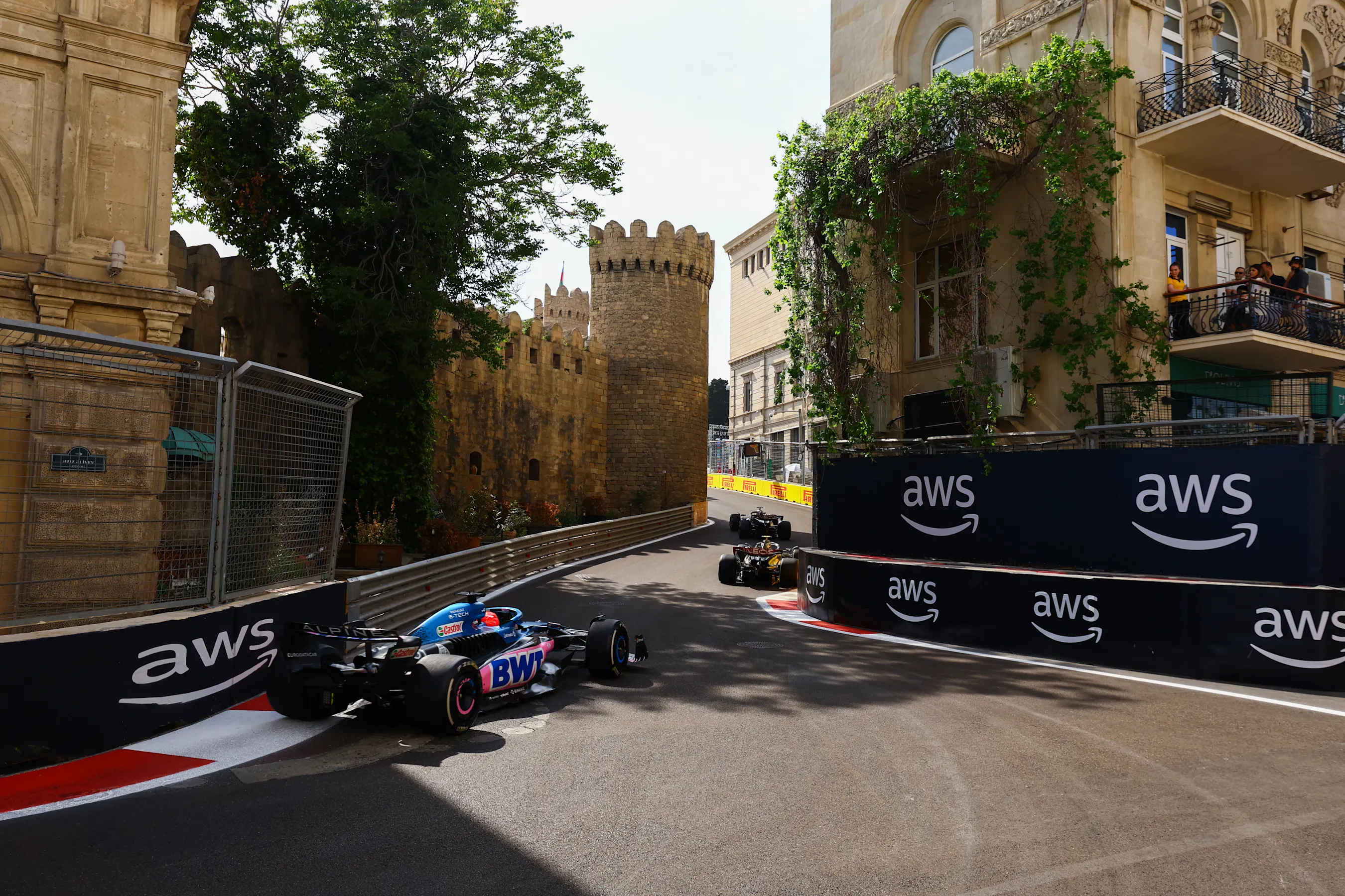BAKU, AZERBAIJAN - APRIL 30: Esteban Ocon of France driving the (31) Alpine F1 A523 Renault on