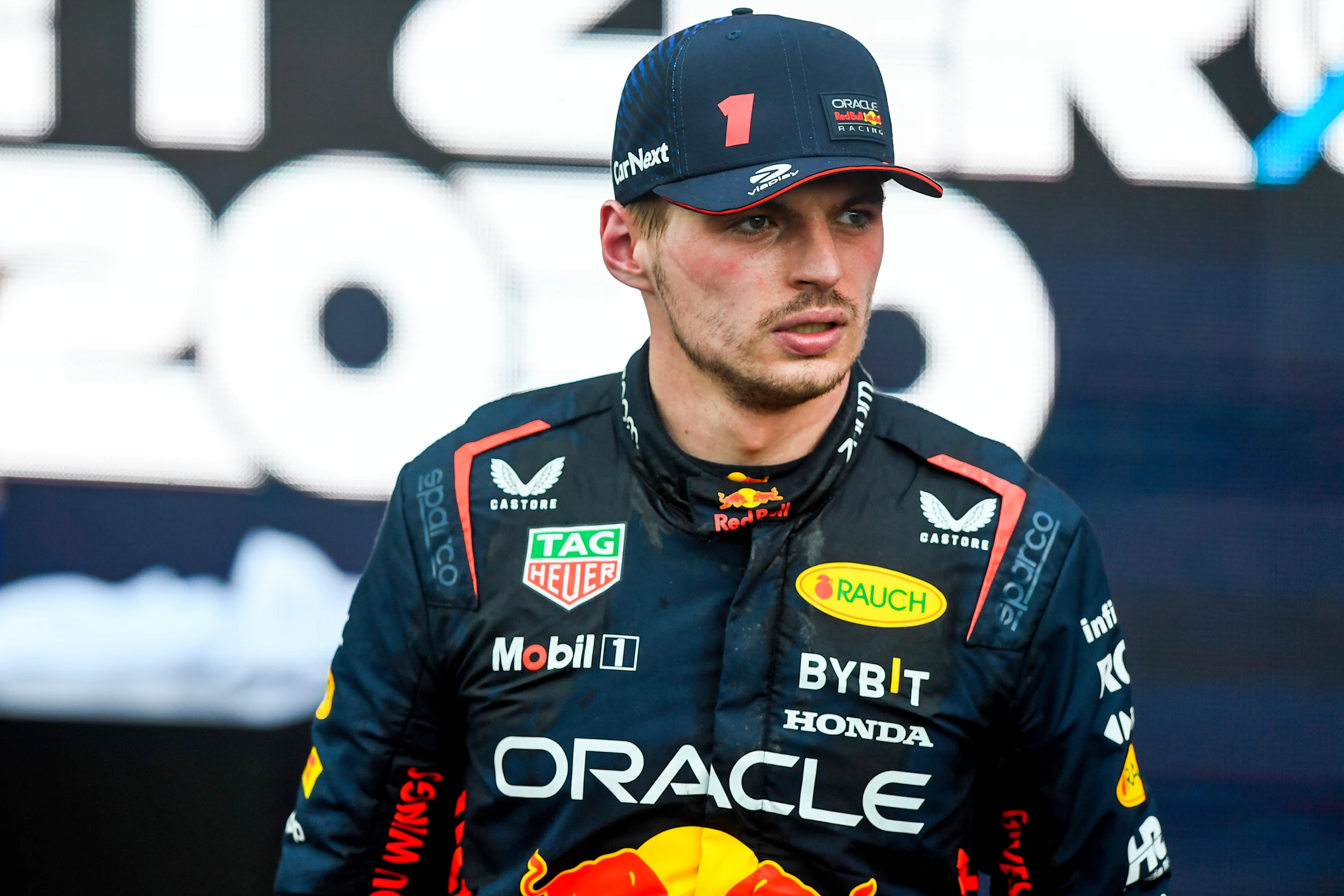 BAKU, AZERBAIJAN - APRIL 30: Second placed Max Verstappen of the Netherlands and Oracle Red Bull