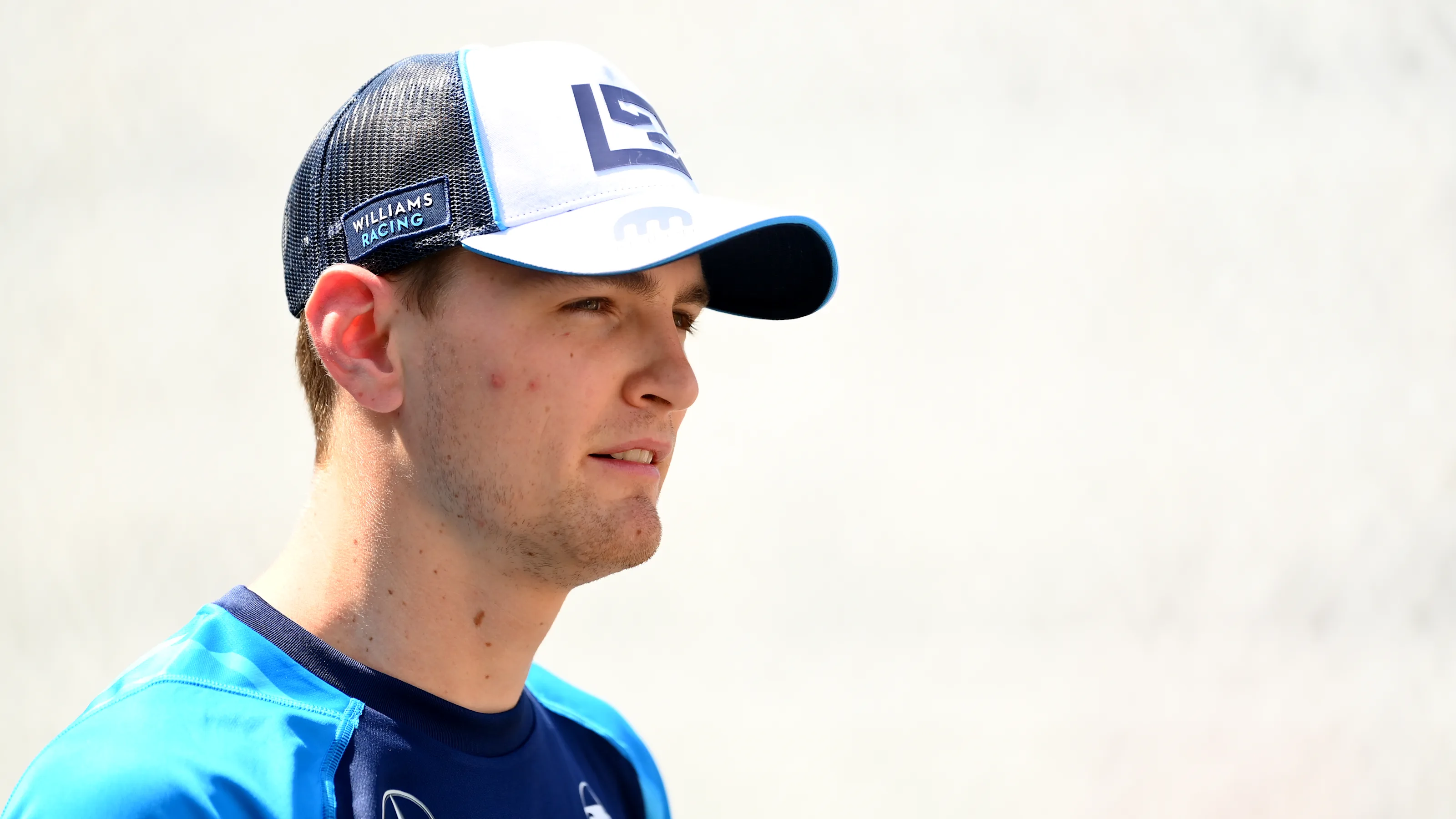 BAKU, AZERBAIJAN - APRIL 29: Logan Sargeant of United States and Williams looks on in the Paddock