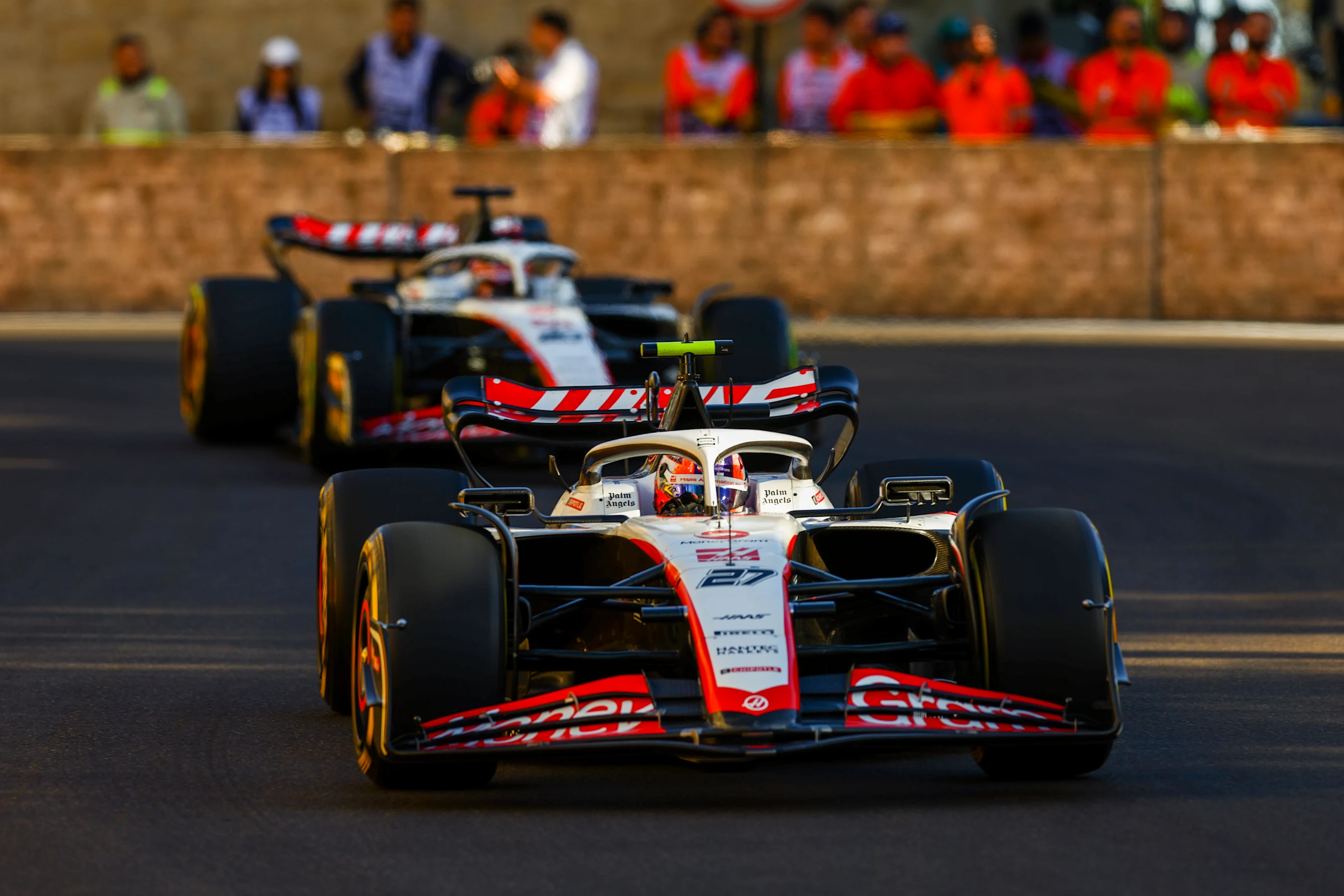 BAKU, AZERBAIJAN - APRIL 29: Nico Hulkenberg of Germany driving the (27) Haas F1 VF-23 Ferrari