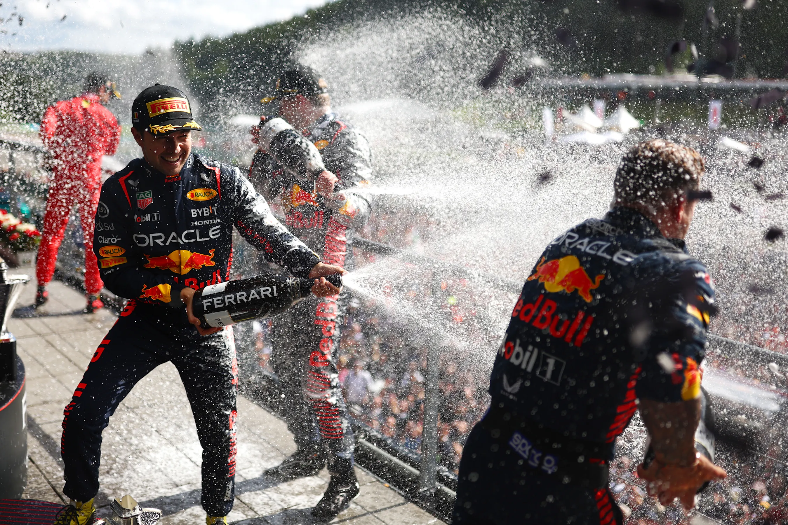 SPA, BELGIUM - JULY 30: Race winner Max Verstappen of the Netherlands and Oracle Red Bull Racing,