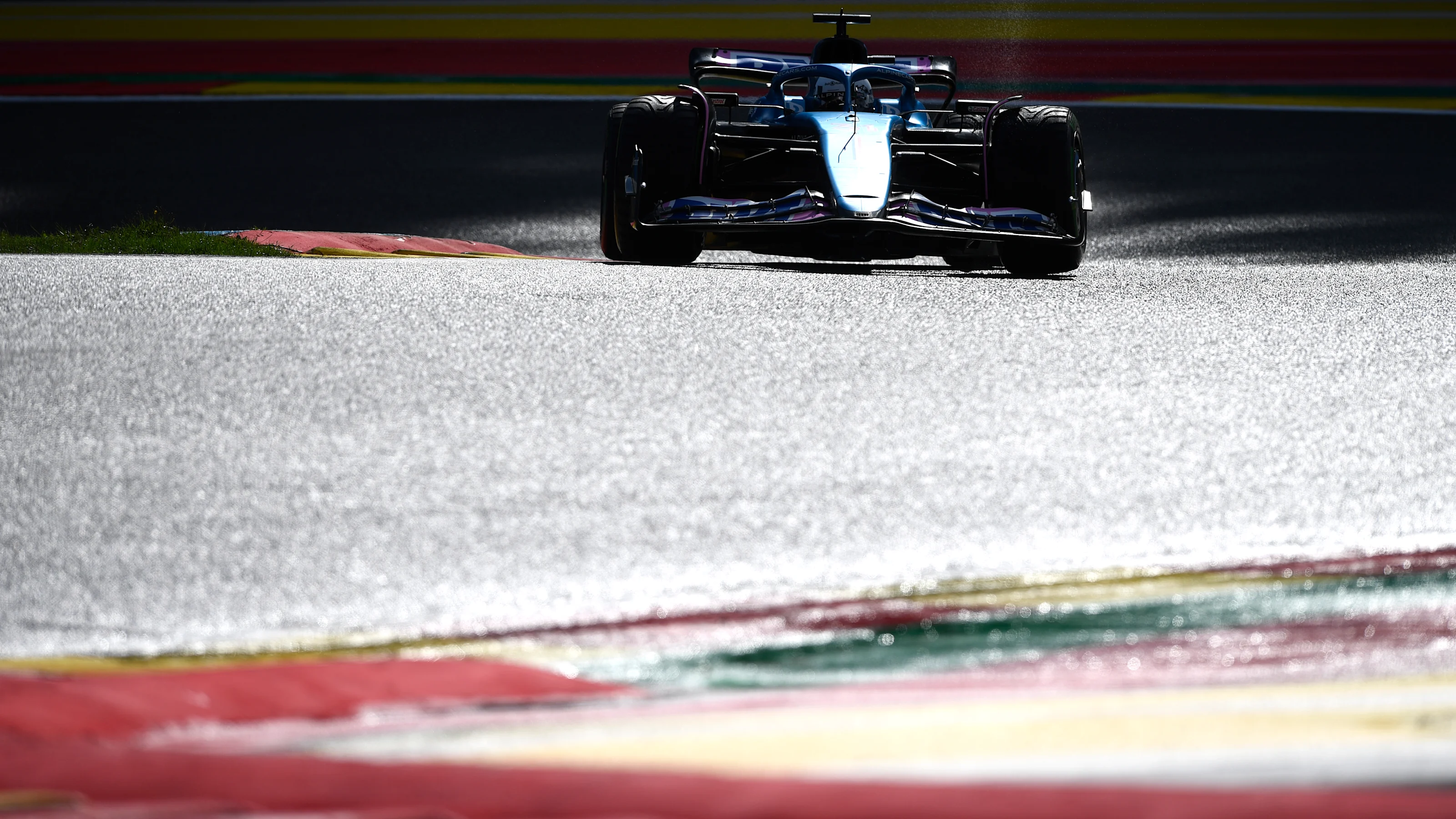 SPA, BELGIUM - JULY 28: Esteban Ocon of France driving the (31) Alpine F1 A523 Renault on track