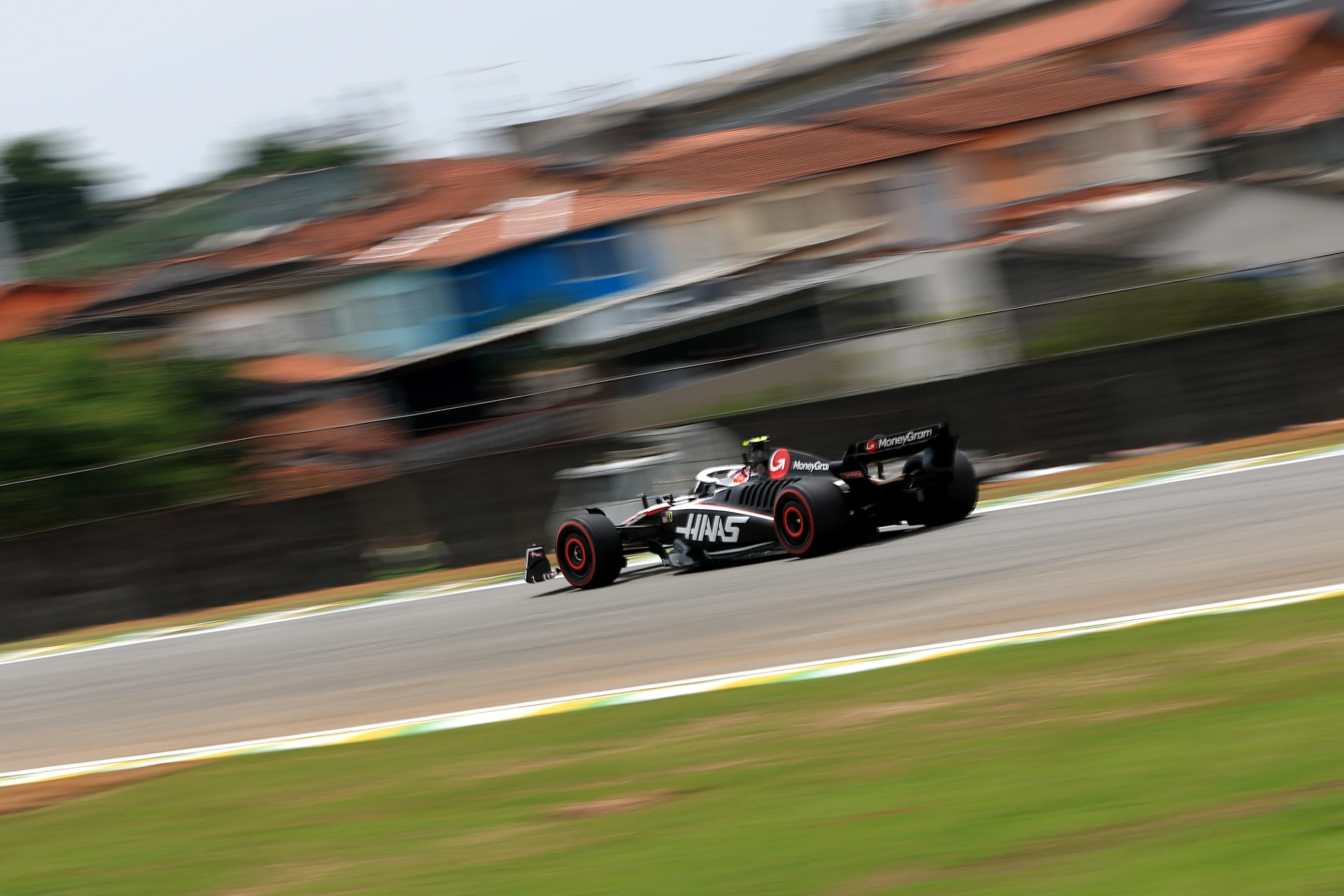 SAO PAULO, BRAZIL - NOVEMBER 03: Nico Hulkenberg of Germany driving the (27) Haas F1 VF-23 Ferrari