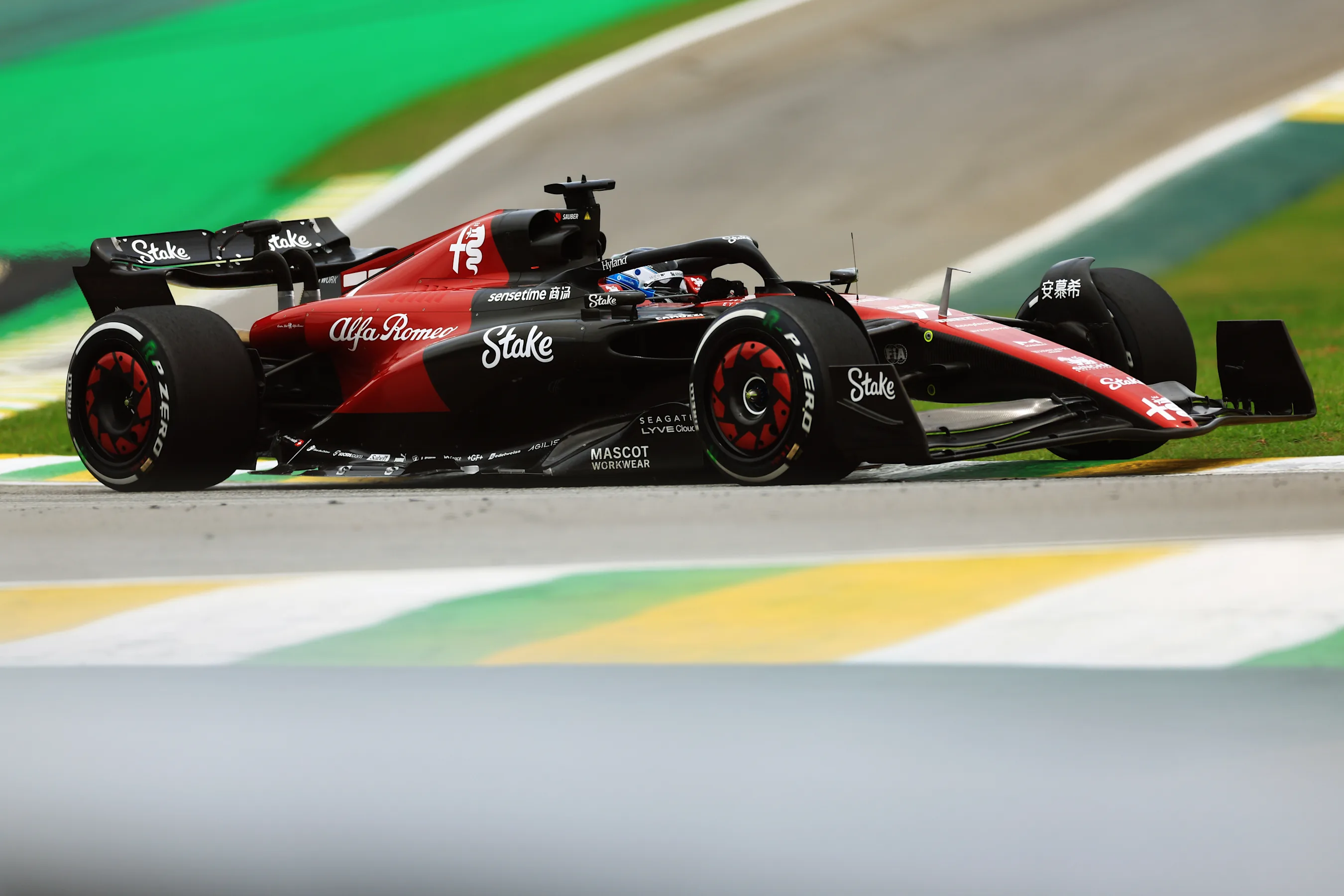 SAO PAULO, BRAZIL - NOVEMBER 03: Valtteri Bottas of Finland driving the (77) Alfa Romeo F1 C43