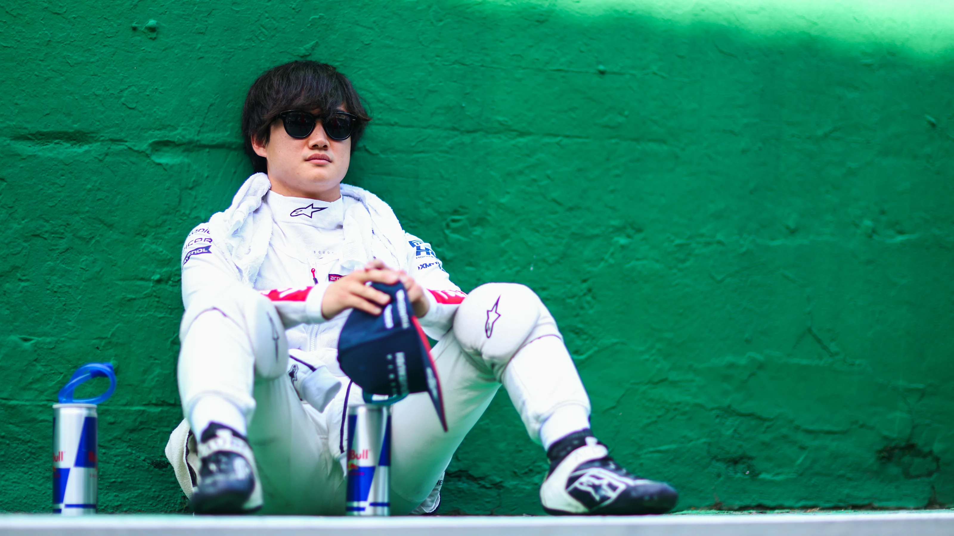 SAO PAULO, BRAZIL - NOVEMBER 04: Yuki Tsunoda of Japan and Scuderia AlphaTauri prepares to drive
