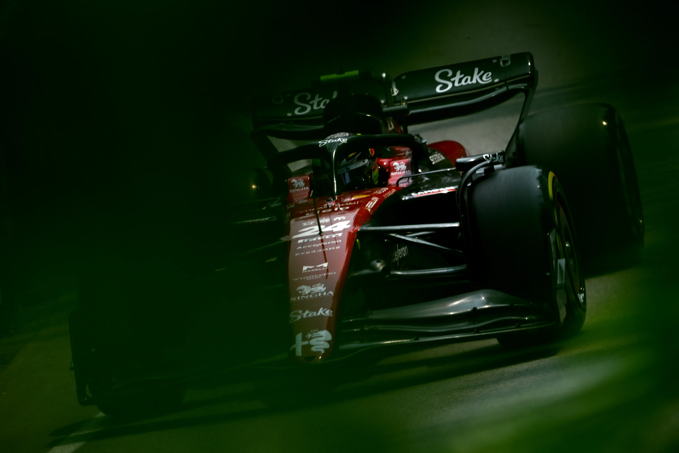MONTREAL, QUEBEC - JUNE 16: Zhou Guanyu of China driving the (24) Alfa Romeo F1 C43 Ferrari on