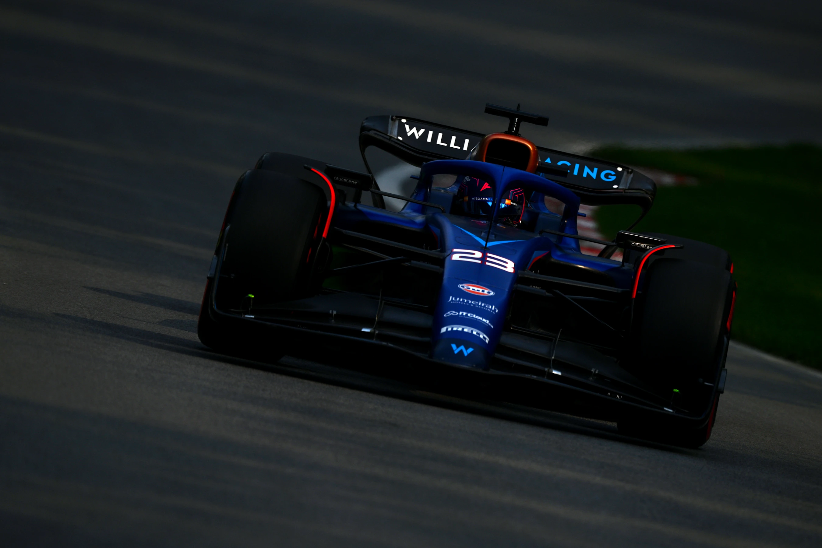 MONTREAL, QUEBEC - JUNE 16: Alexander Albon of Thailand driving the (23) Williams FW45 Mercedes on