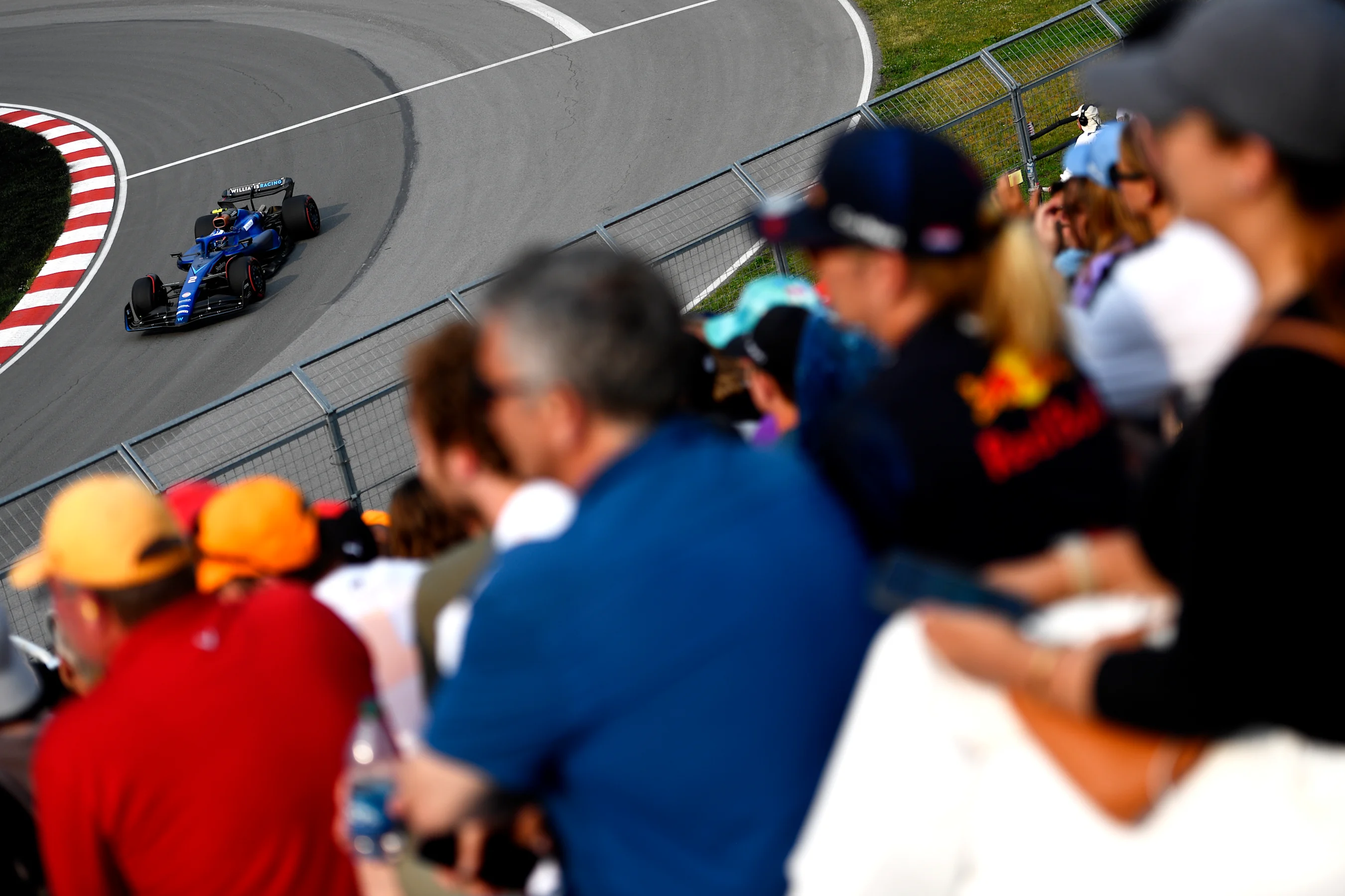 MONTREAL, QUEBEC - JUNE 16: Logan Sargeant of United States driving the (2) Williams FW45 Mercedes