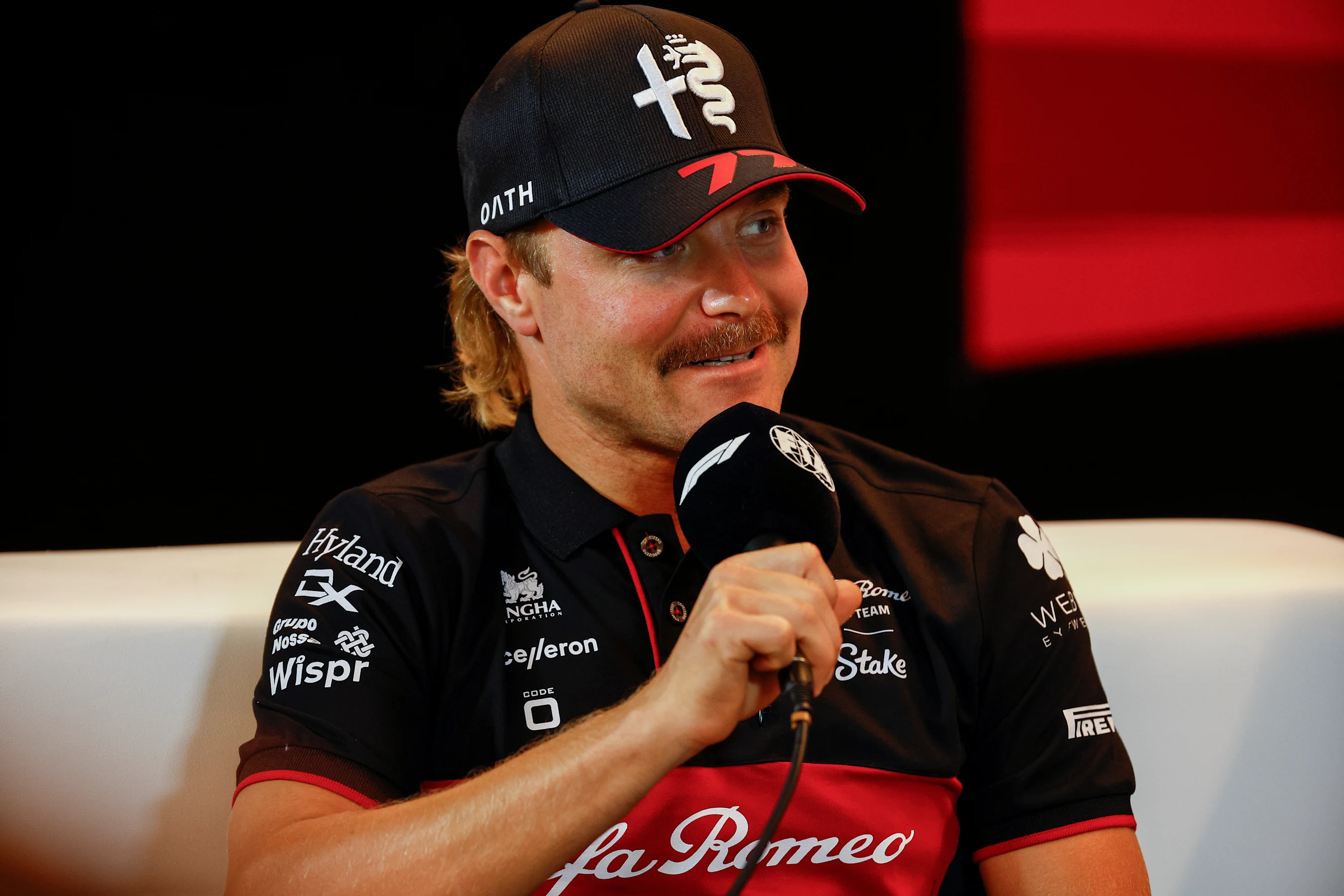 MONTREAL, QUEBEC - JUNE 15: Valtteri Bottas of Finland and Alfa Romeo F1 attends the Drivers Press