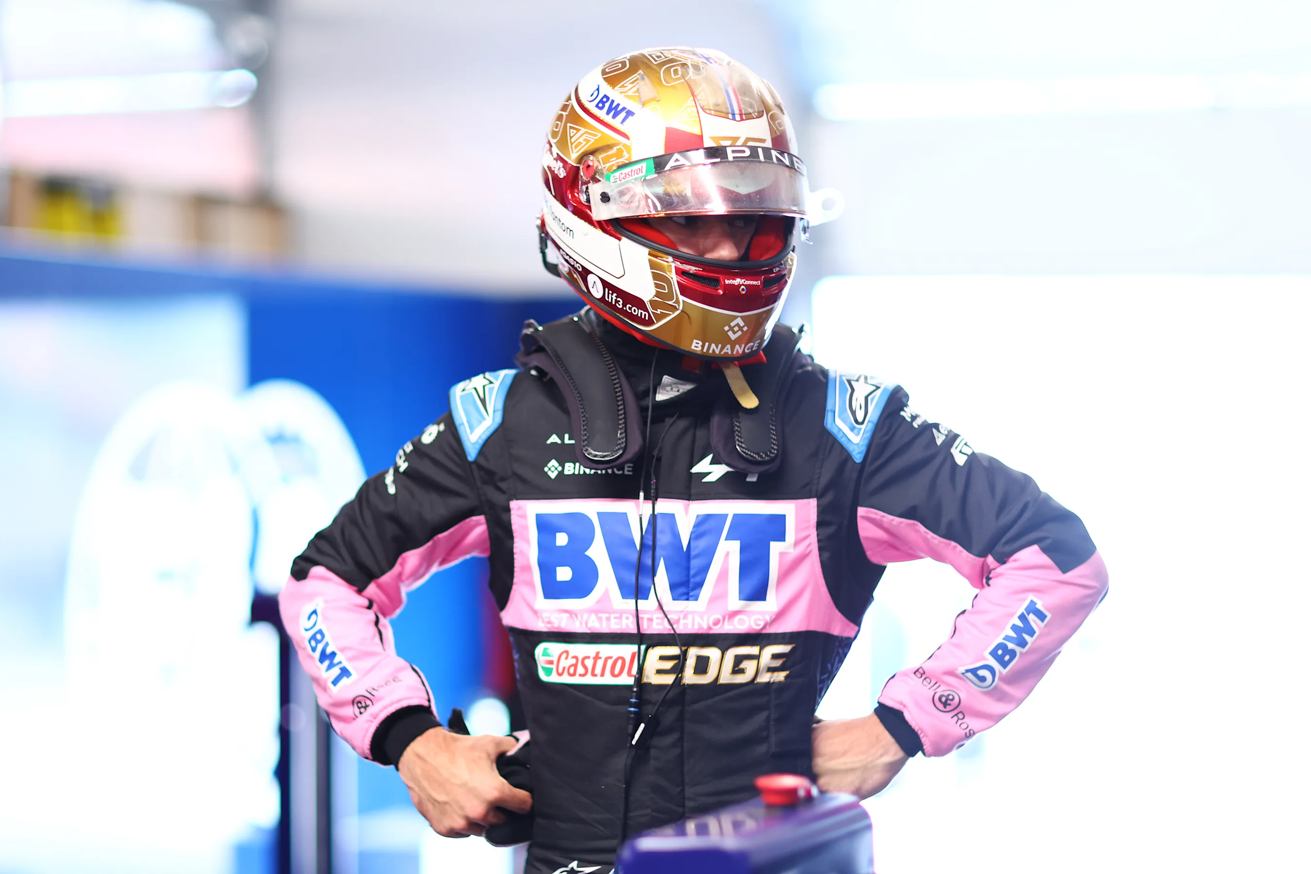 MONTREAL, QUEBEC - JUNE 17: 17th placed qualifier Pierre Gasly of France and Alpine F1 looks on in