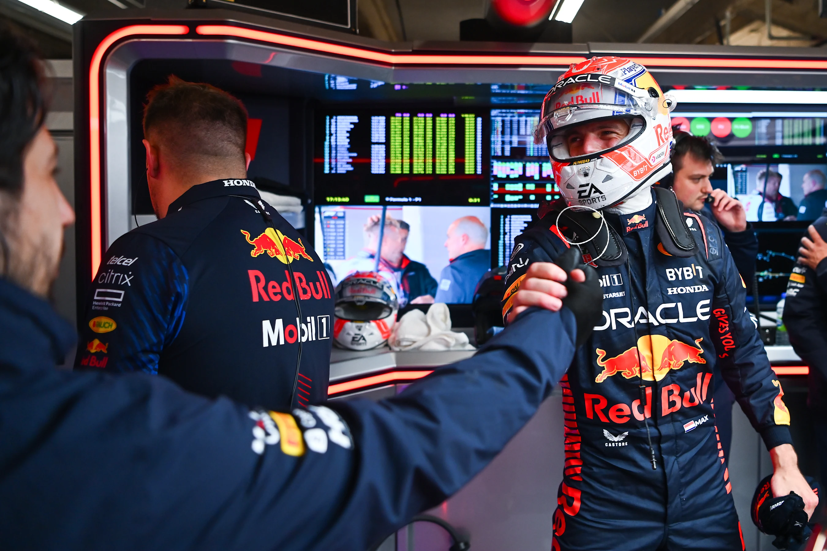 MONTREAL, QUEBEC - JUNE 17: Pole position qualifier Max Verstappen of the Netherlands and Oracle