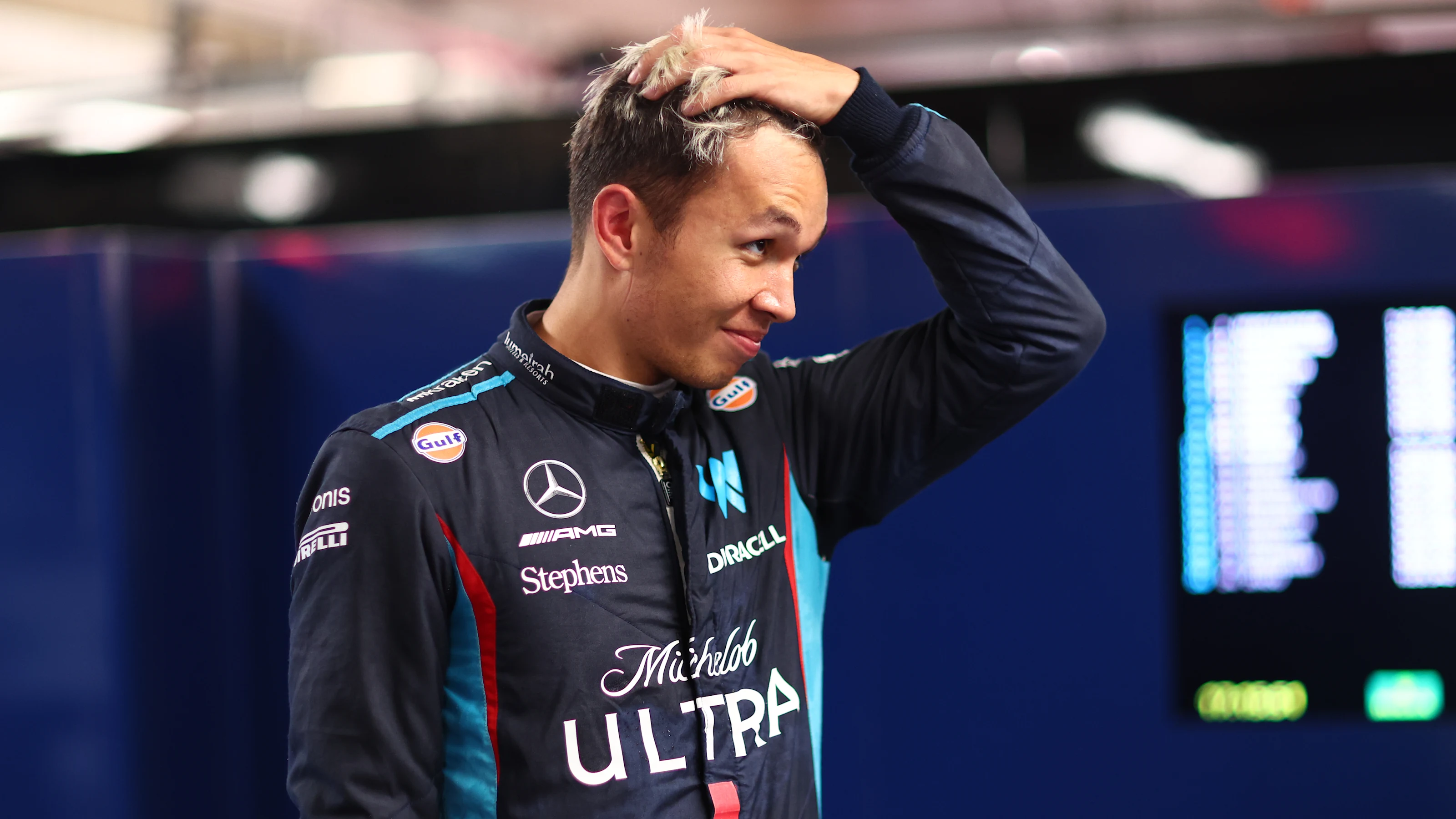 MONTREAL, QUEBEC - JUNE 17: 10th placed qualifier Alexander Albon of Thailand and Williams looks on