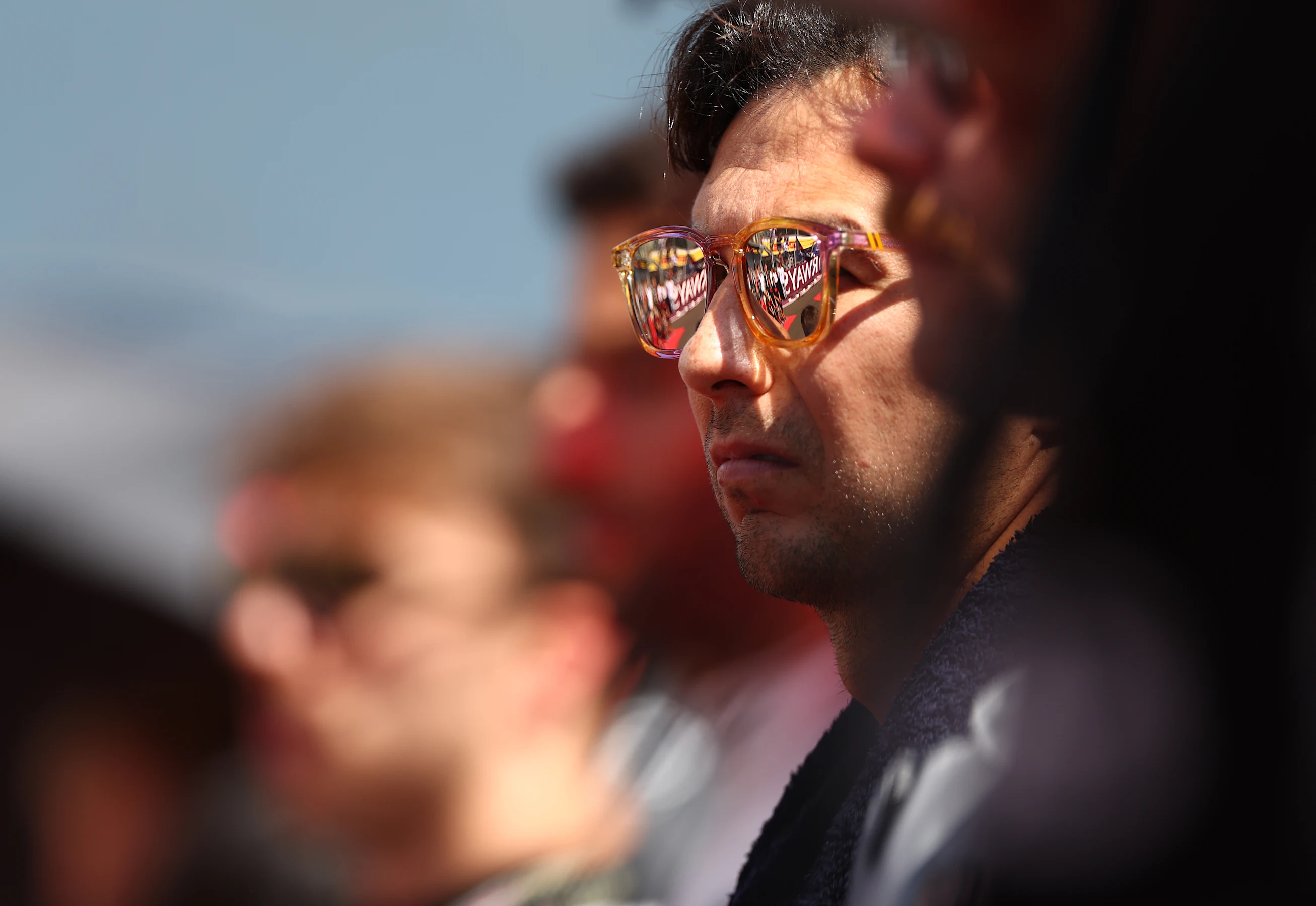 BUDAPEST, HUNGARY - JULY 23: Sergio Perez of Mexico and Oracle Red Bull Racing looks on on the grid