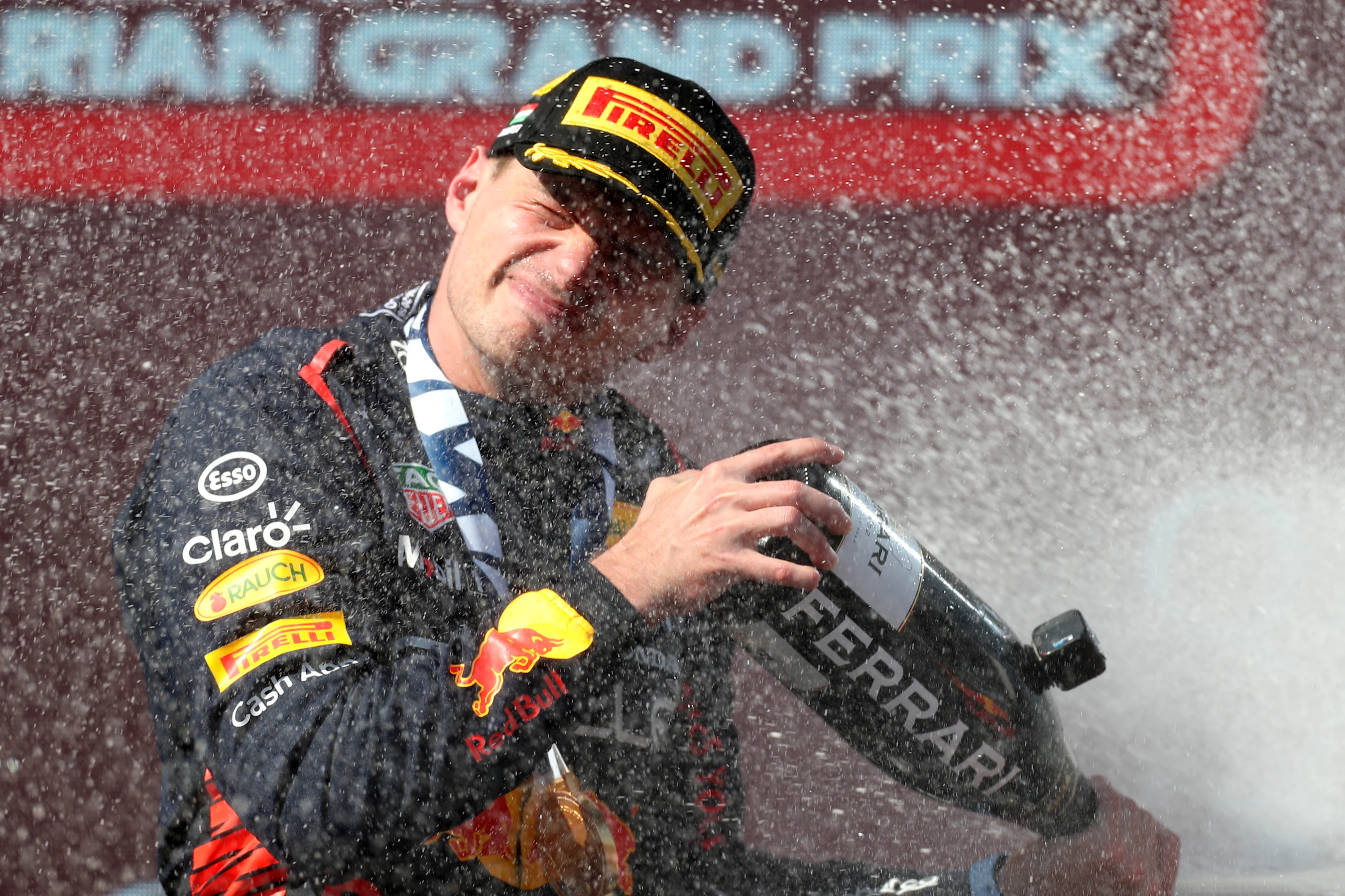 BUDAPEST, HUNGARY - JULY 23: Race winner Max Verstappen of the Netherlands and Oracle Red Bull
