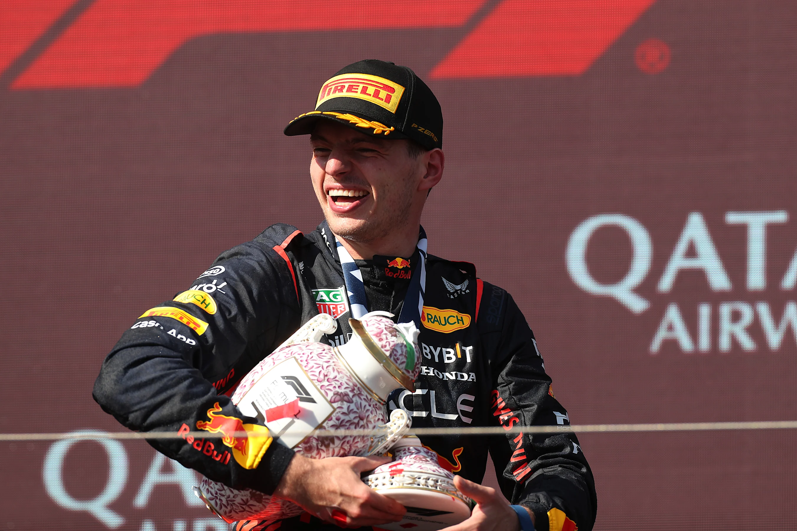 BUDAPEST, HUNGARY - JULY 23: Race winner Max Verstappen of the Netherlands and Oracle Red Bull