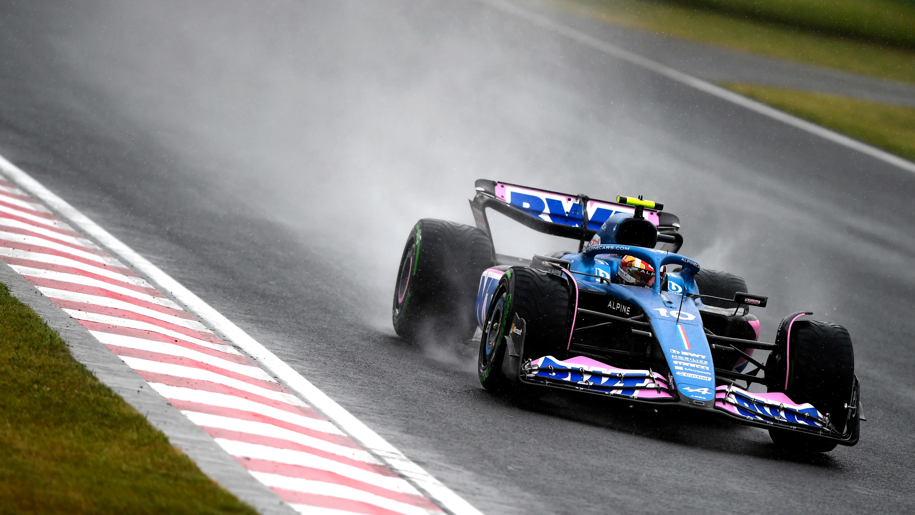 BUDAPEST, HUNGARY - JULY 21: Pierre Gasly of France driving the (10) Alpine F1 A523 Renault in the