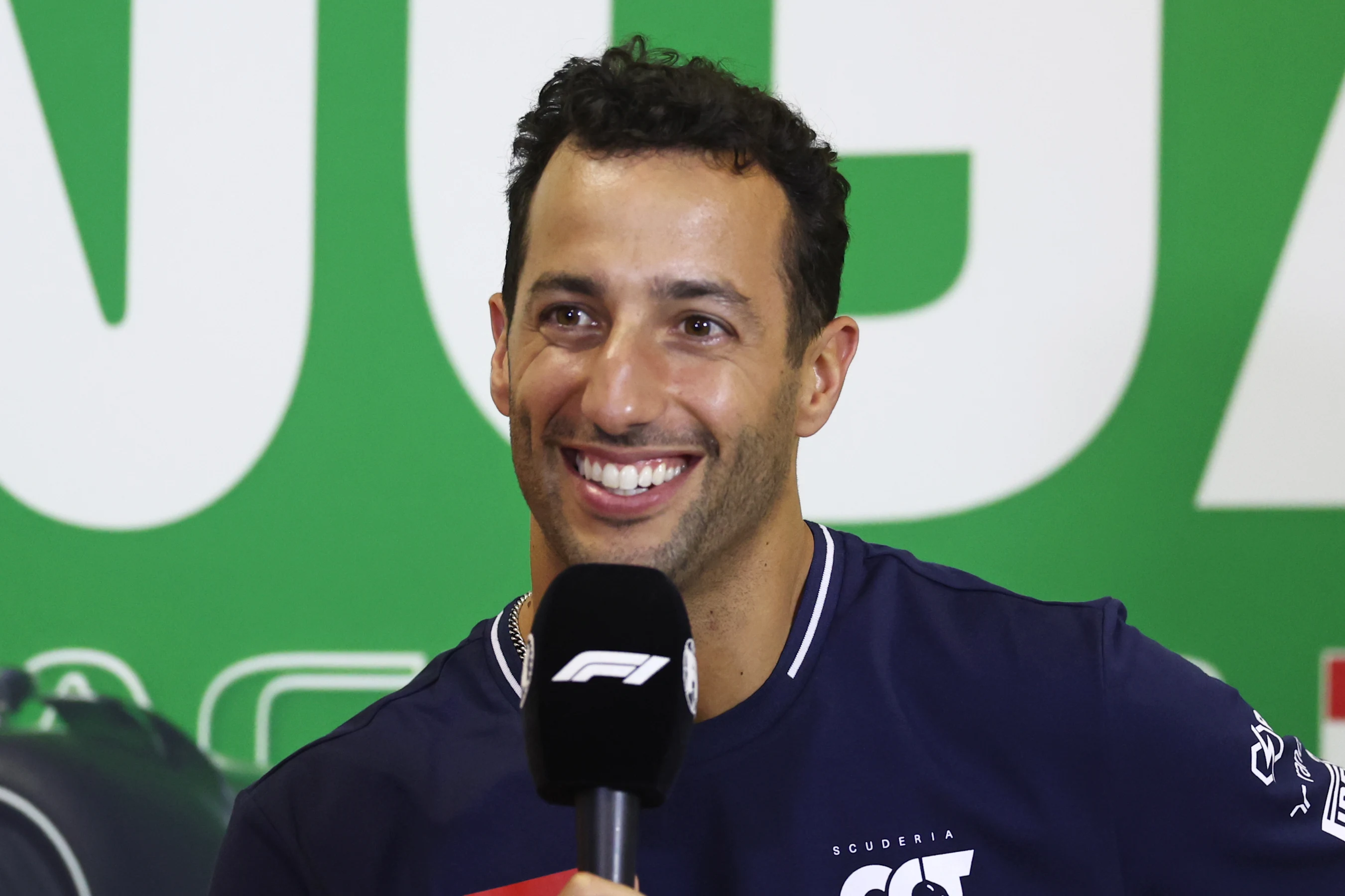 BUDAPEST, HUNGARY - JULY 20: Daniel Ricciardo of Australia and Scuderia AlphaTauri attends the