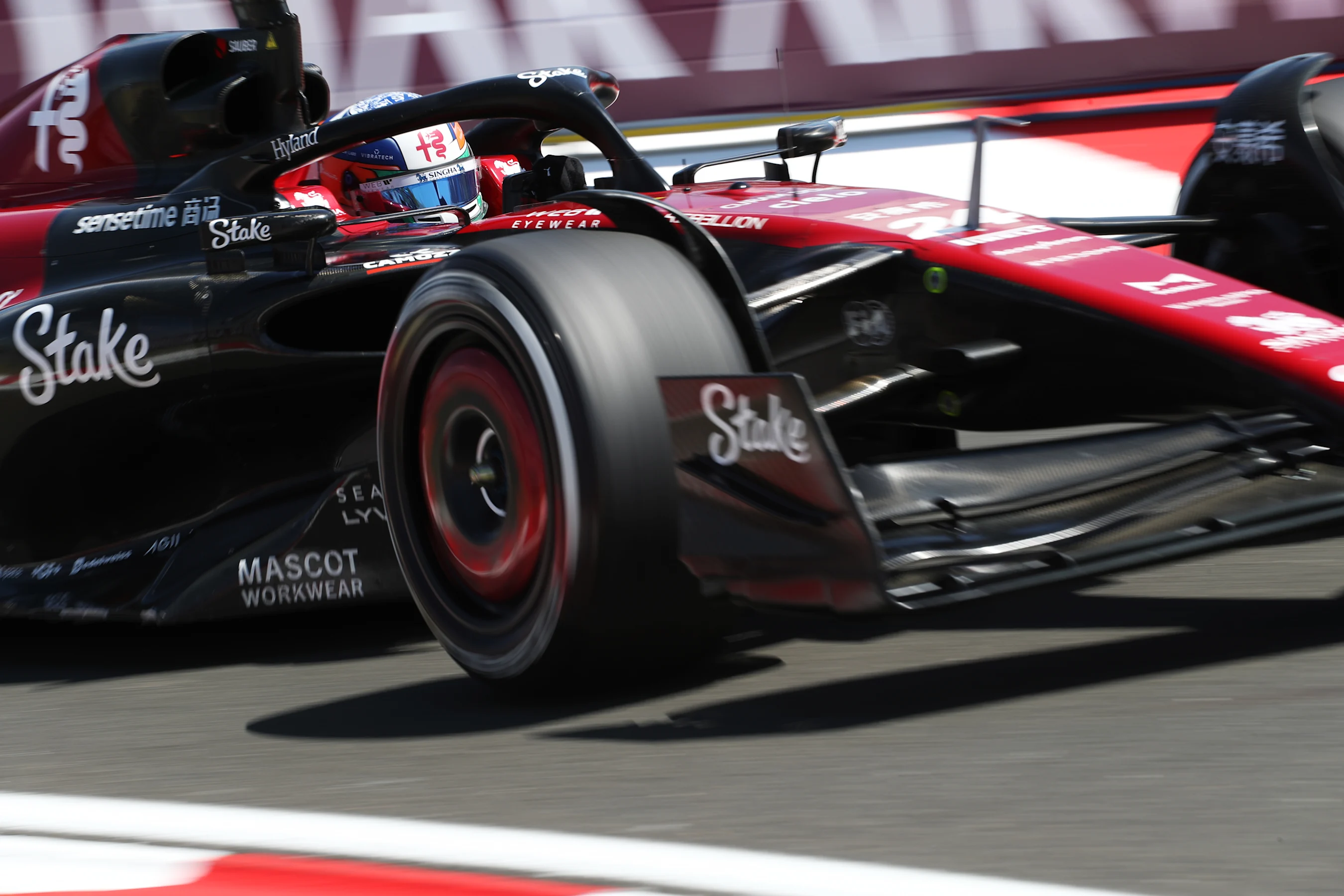 BUDAPEST, HUNGARY - JULY 22: Zhou Guanyu of China driving the (24) Alfa Romeo F1 C43 Ferrari on