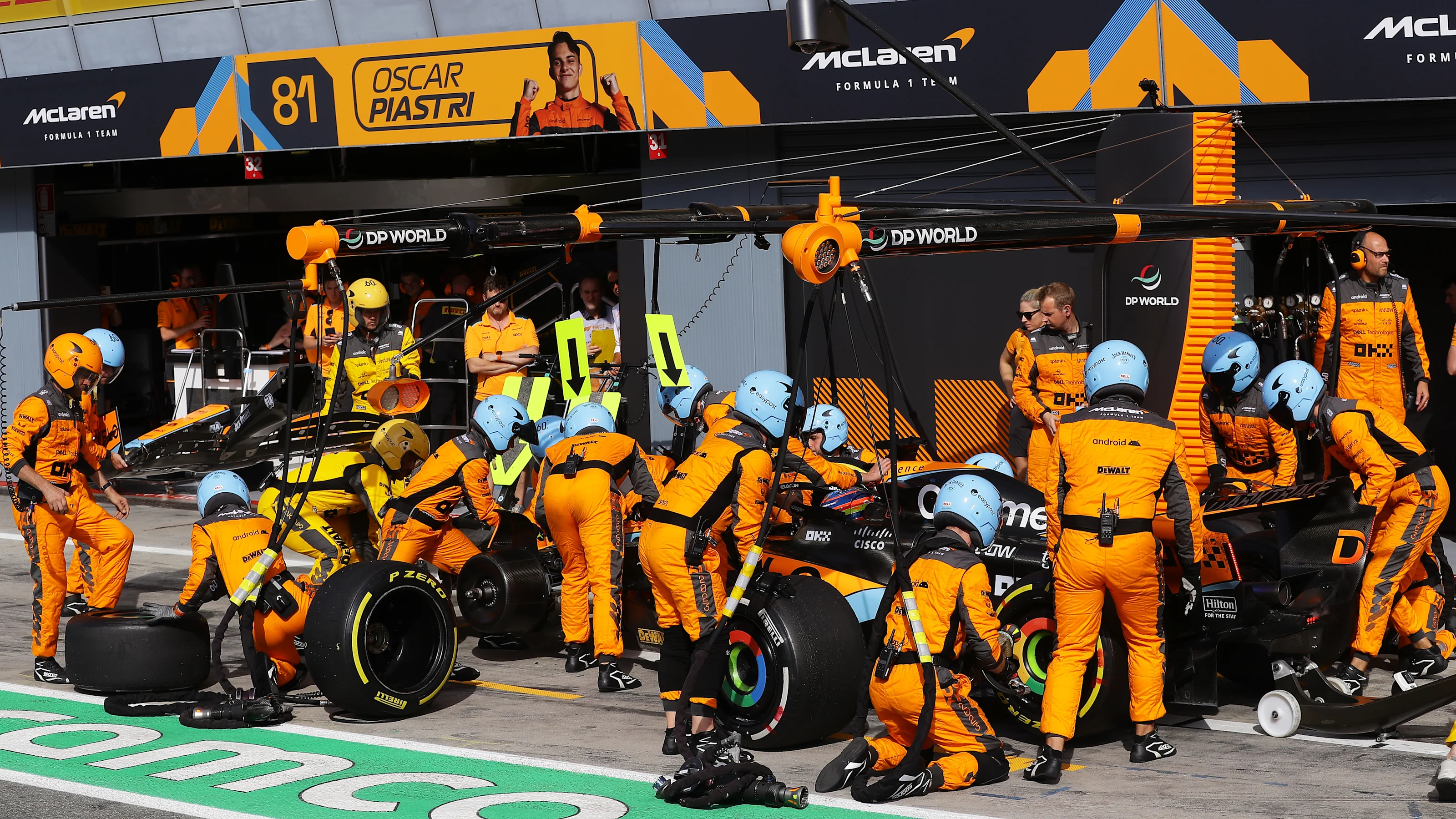 MONZA, ITALY - SEPTEMBER 03: Oscar Piastri of Australia driving the (81) McLaren MCL60 Mercedes