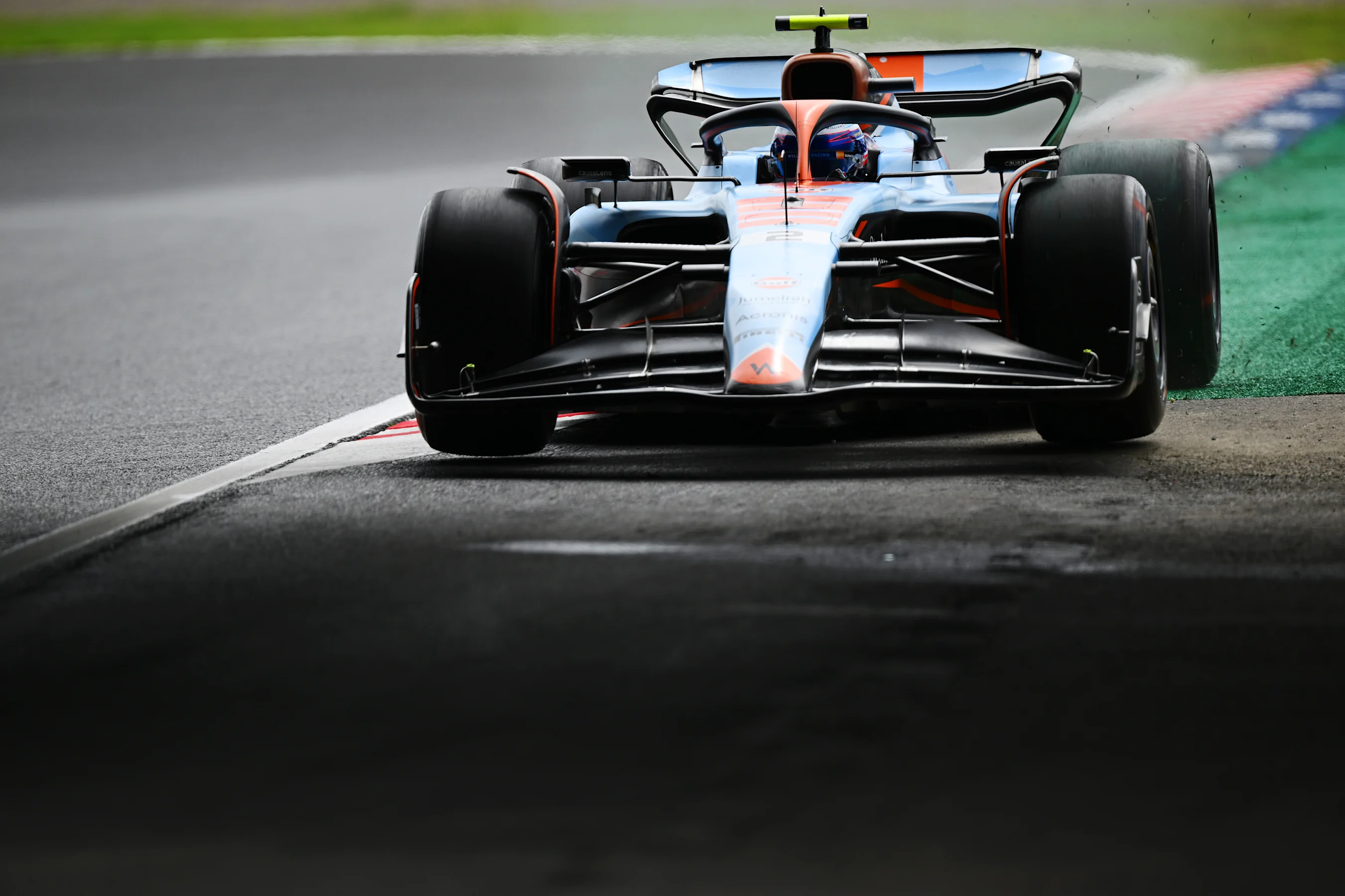 SUZUKA, JAPAN - SEPTEMBER 22: Logan Sargeant of United States driving the (2) Williams FW45