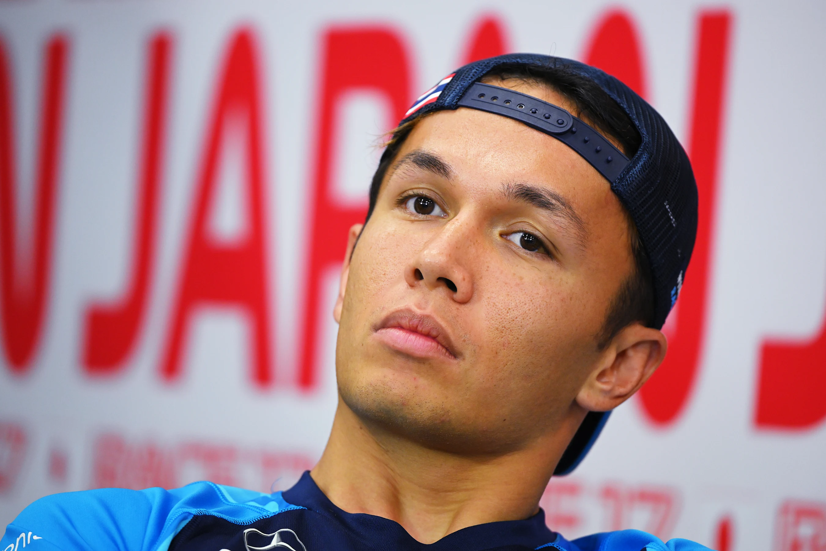 SUZUKA, JAPAN - SEPTEMBER 21: Alexander Albon of Thailand and Williams attends the Drivers Press