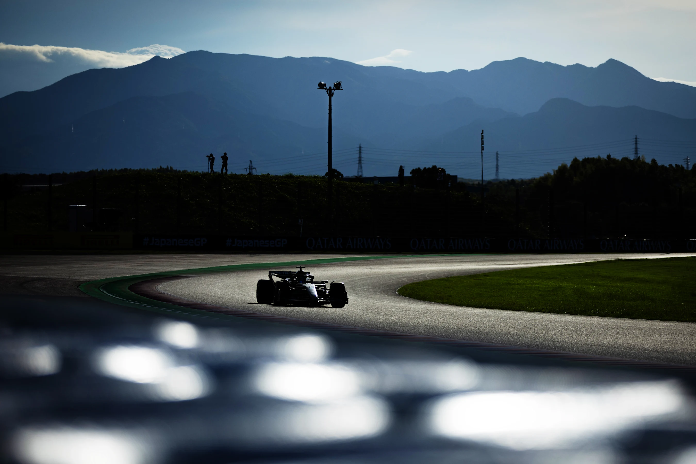 SUZUKA, JAPAN - SEPTEMBER 23: George Russell of Great Britain driving the (63) Mercedes AMG