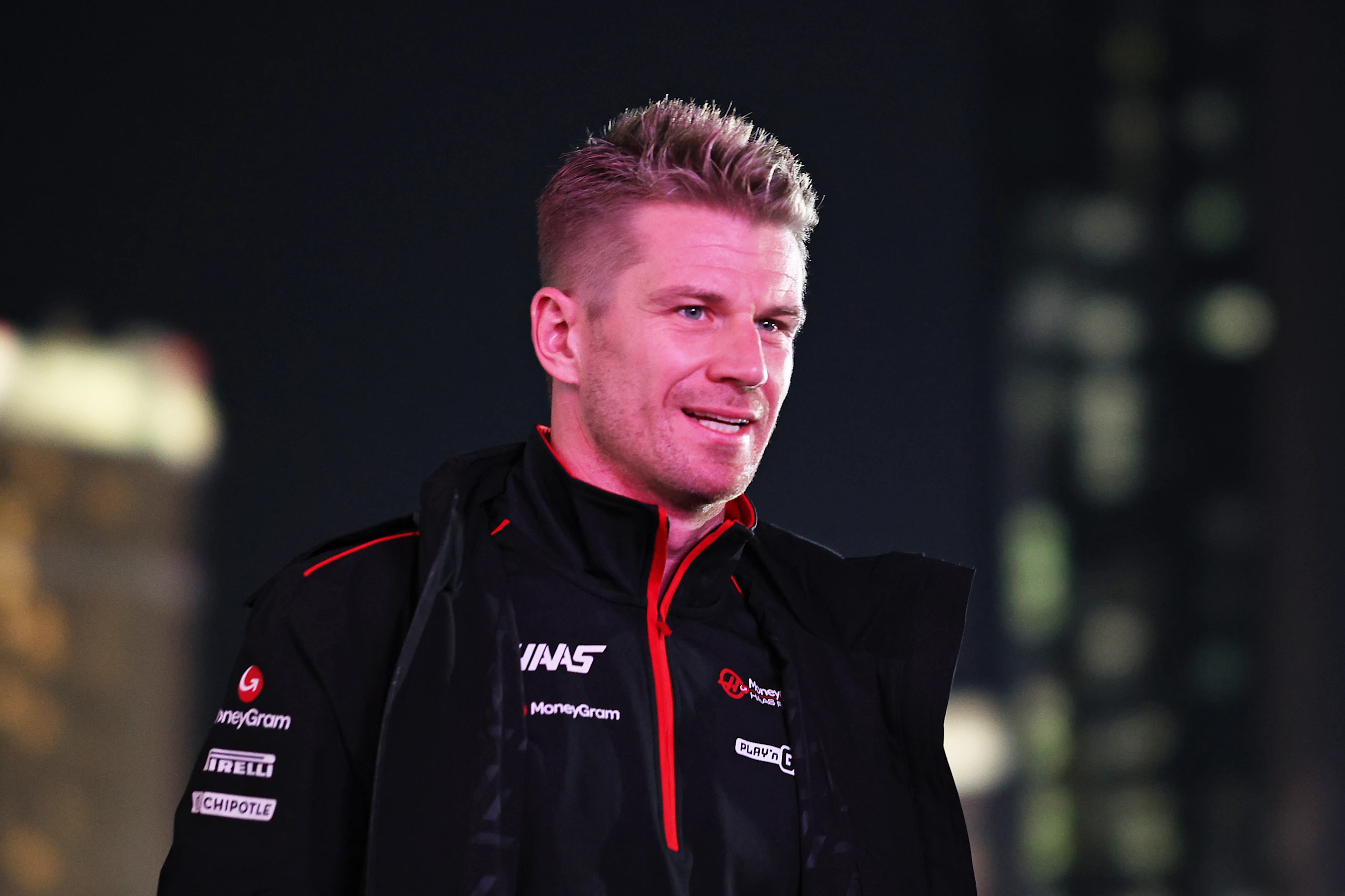 LAS VEGAS, NEVADA - NOVEMBER 16: Nico Hulkenberg of Germany and Haas F1 walks in the Paddock prior