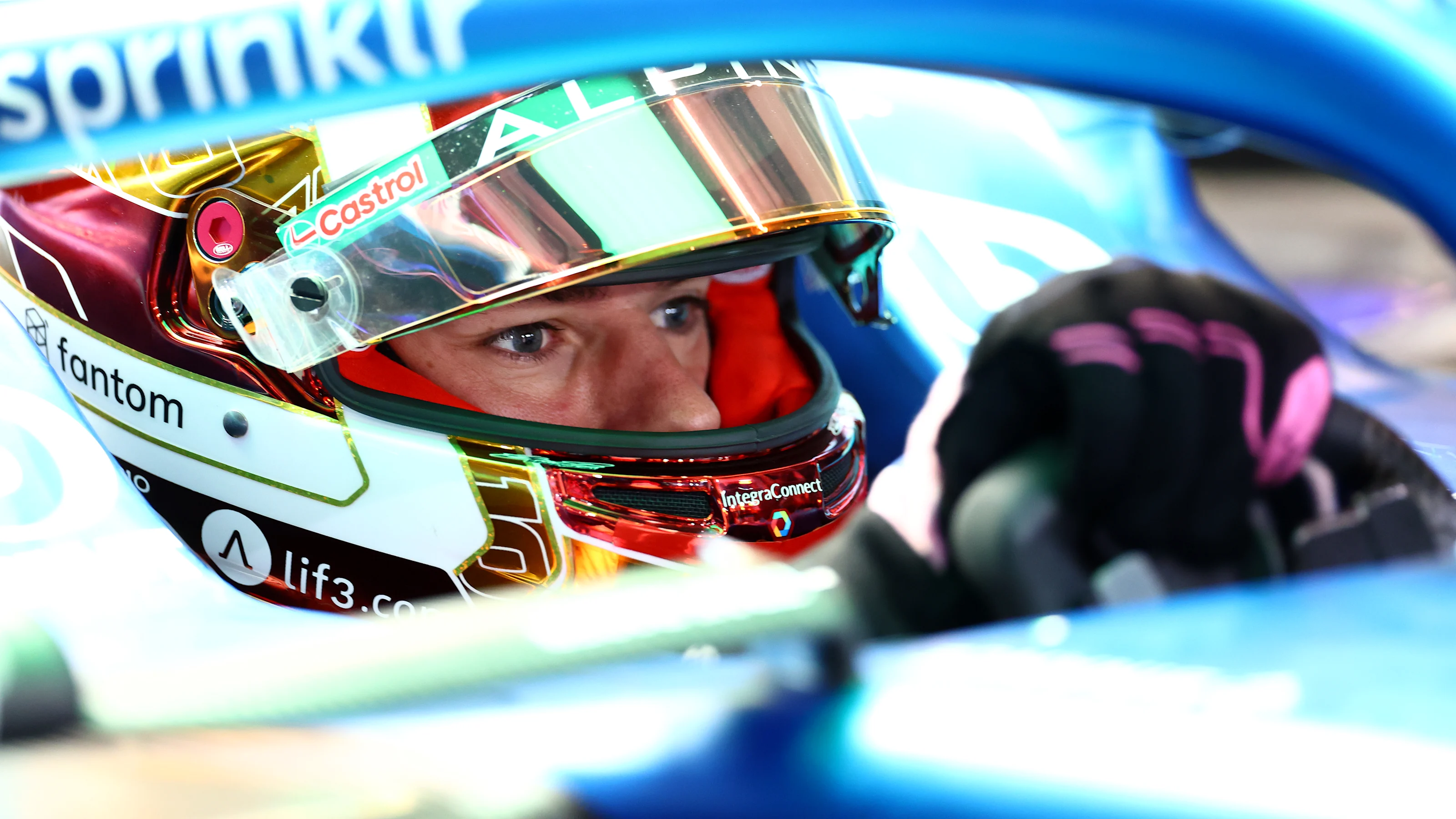 LAS VEGAS, NEVADA - NOVEMBER 17: Pierre Gasly of France and Alpine F1 prepares to drive in the