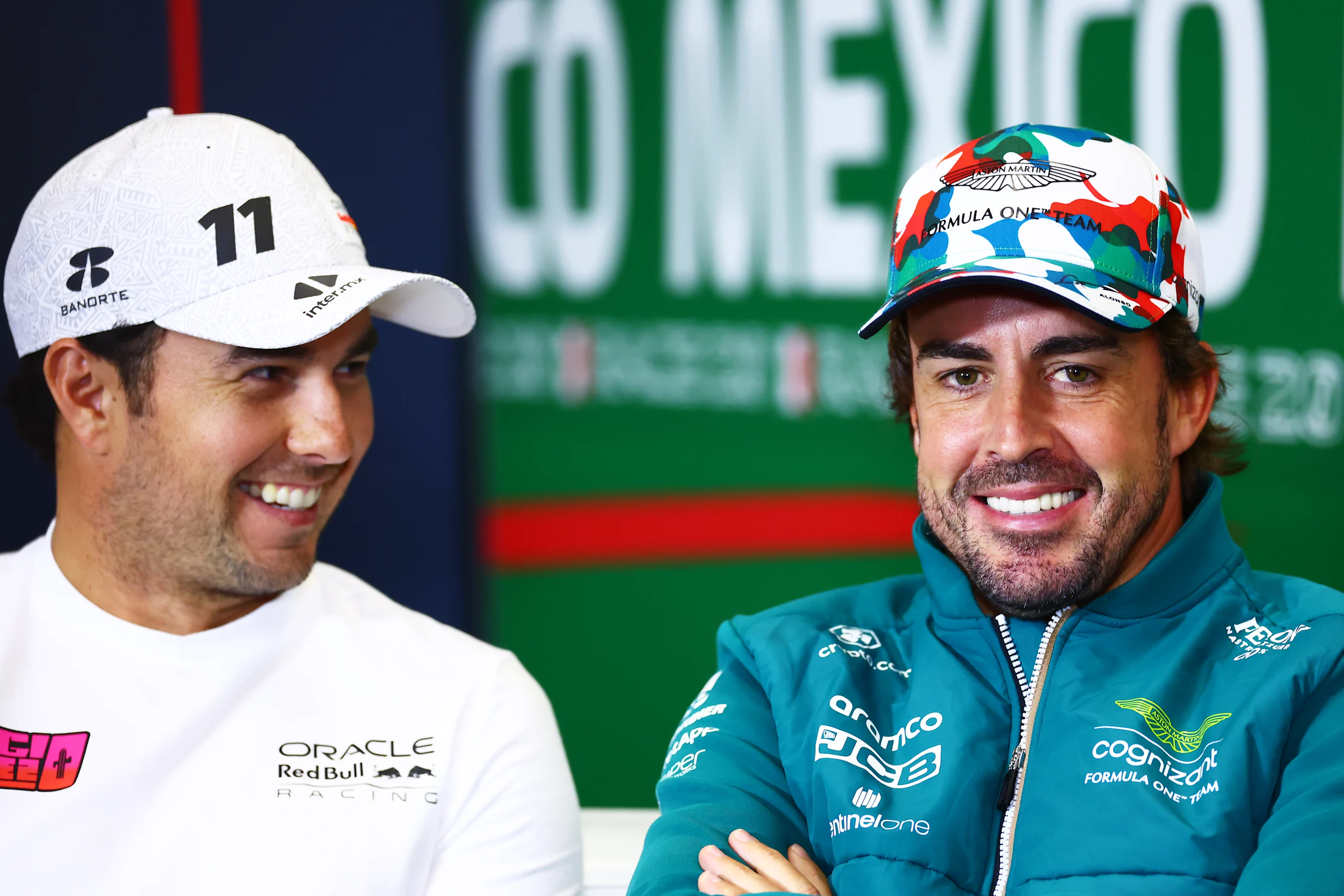 MEXICO CITY, MEXICO - OCTOBER 26: Fernando Alonso of Spain and Aston Martin F1 Team attends the