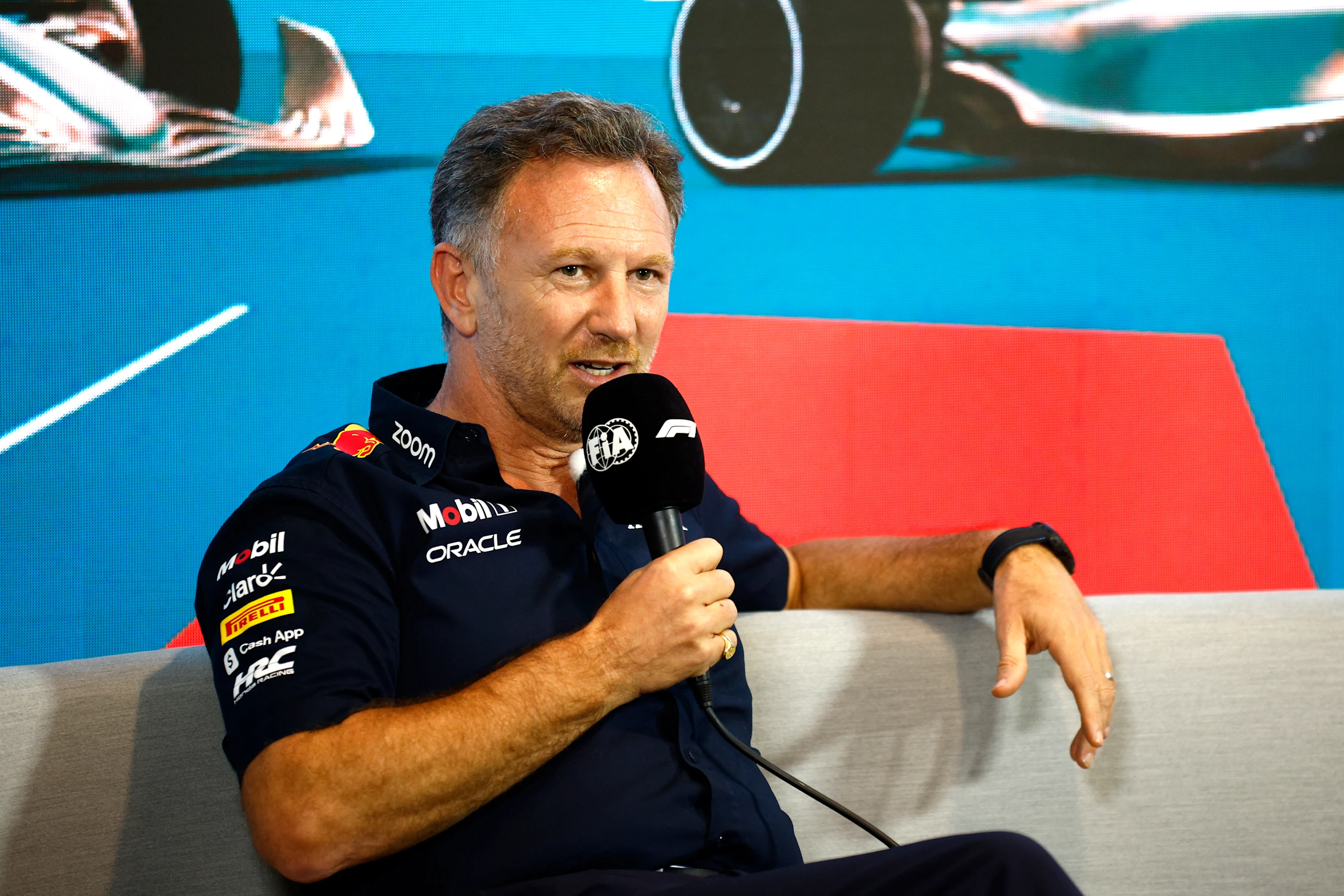 MIAMI, FLORIDA - MAY 05: Red Bull Racing Team Principal Christian Horner attends the Team