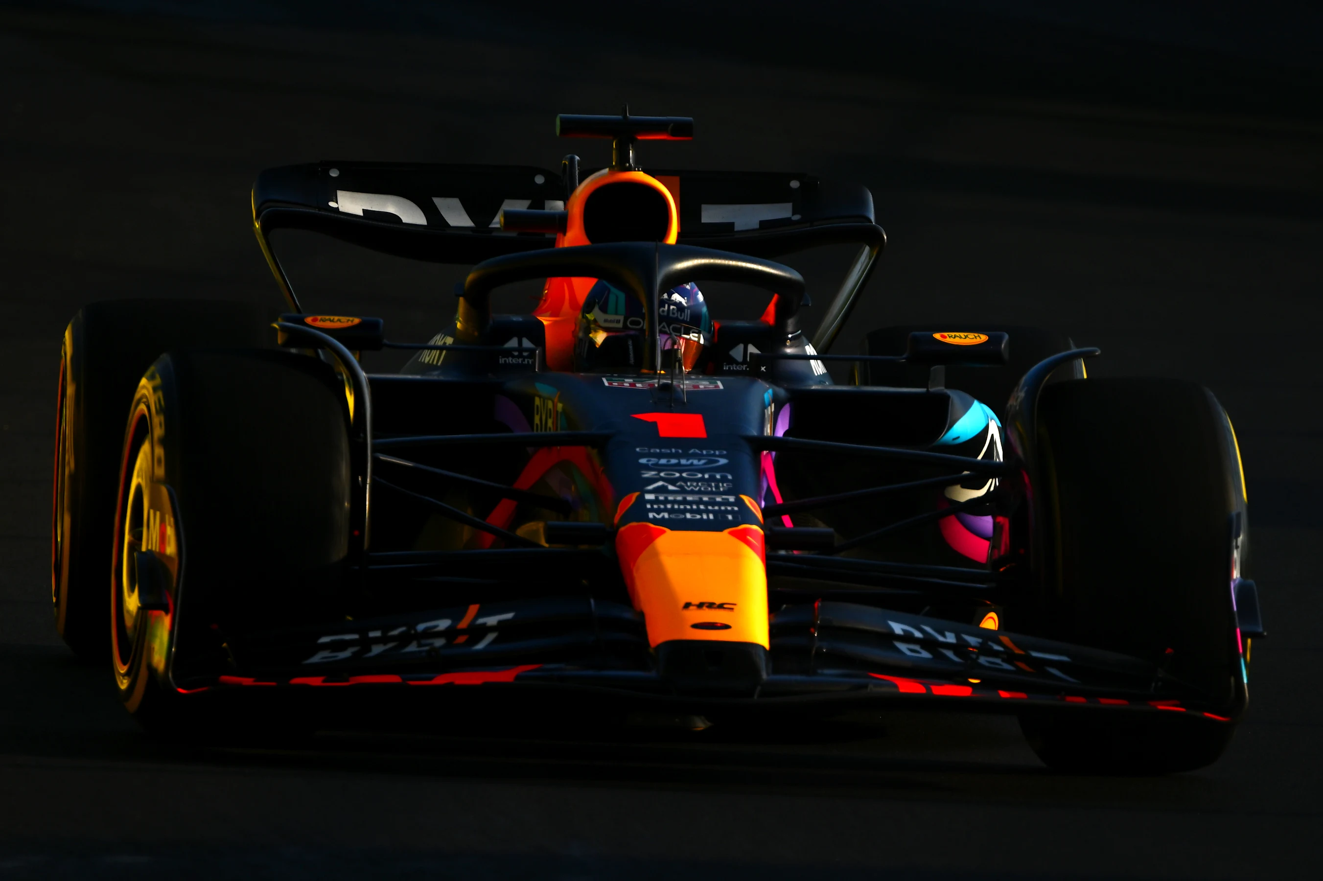 MIAMI, FLORIDA - MAY 05: Max Verstappen of the Netherlands driving the (1) Oracle Red Bull Racing