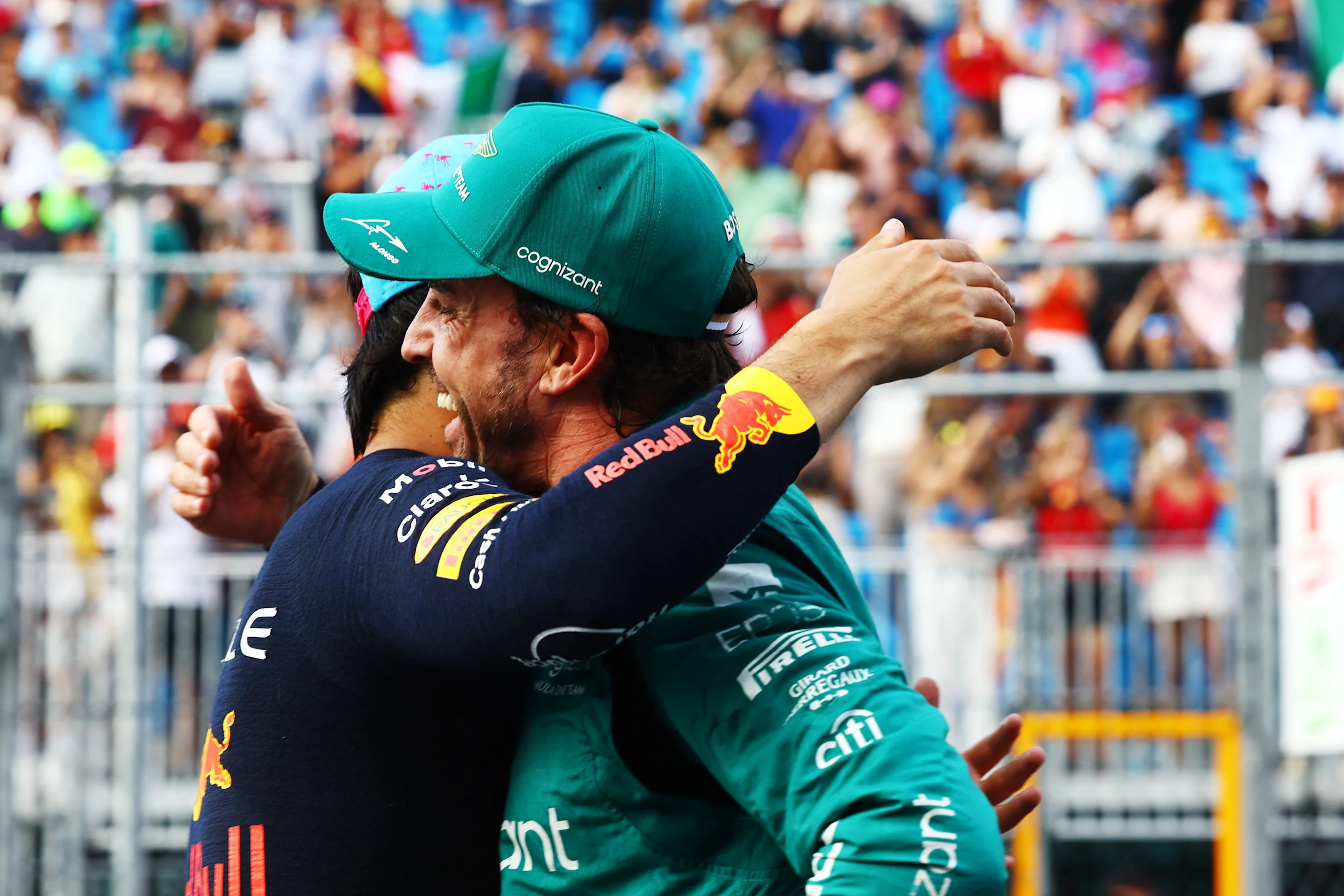 MIAMI, FLORIDA - MAY 06: Second placed qualifier Fernando Alonso of Spain and Aston Martin F1 Team